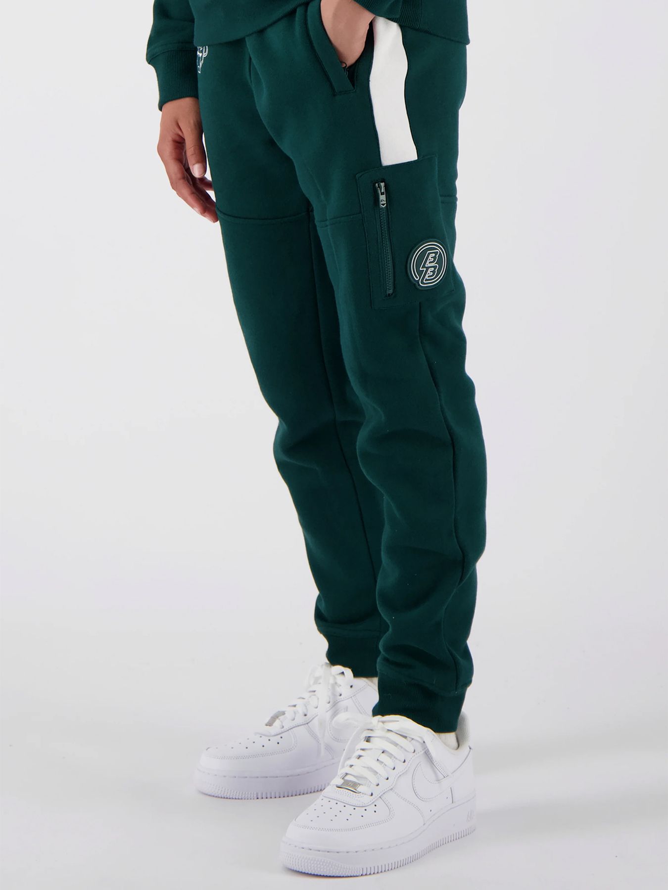 Black Bananas Jr.stripe sweatpants PINE GREEN 00110635-PIN