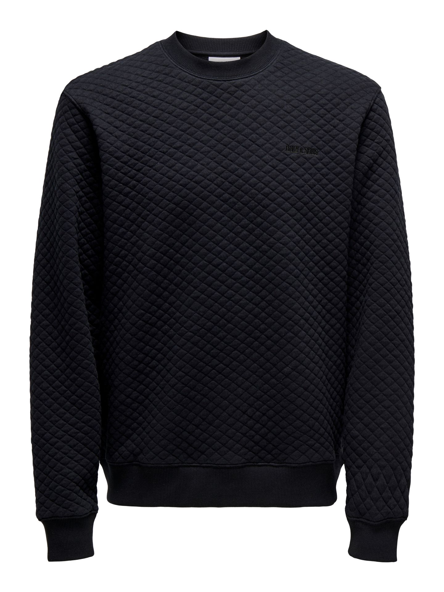 Only & Sons ONSADLER REG QUILT CREW NECK SWEAT Black 2900151358051