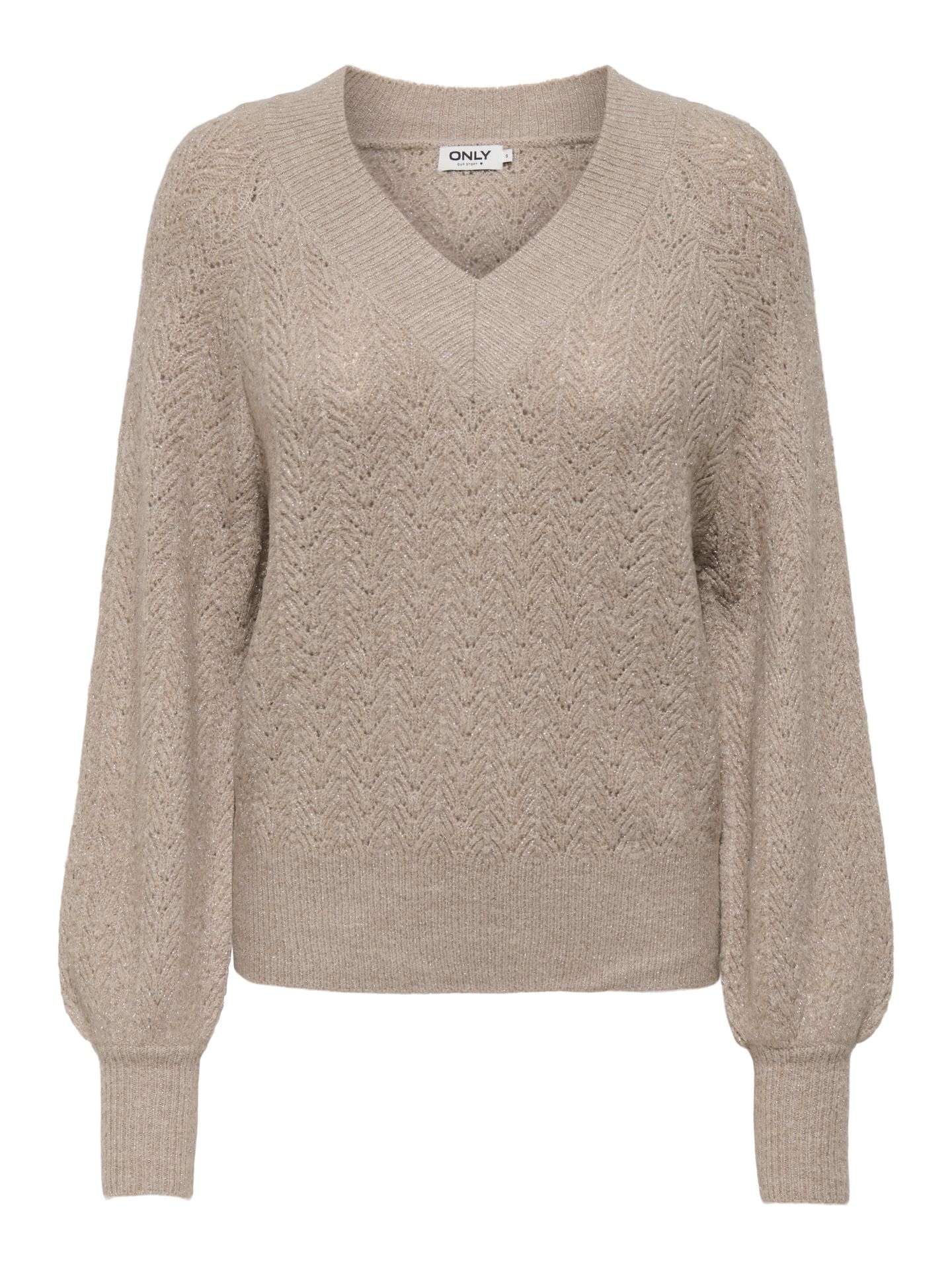 Only ONLLUCILLA LS GLITTER V-NECK KNT String/Art 00110649-EKA26011400002733