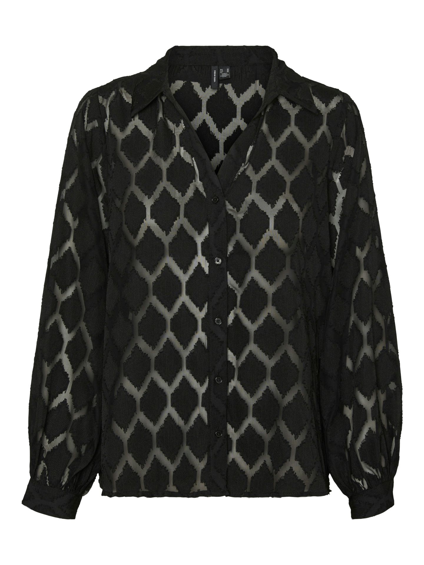 Vero Moda VMAYLA LS SHIRT WVN GA BF Black 00110650-EKA26011400000025