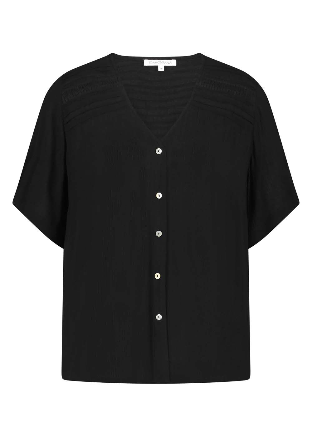 Tramontana V-Neck Blouse Black 009000 2900151425012