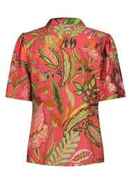Tramontana Blouse Blooming Floral Stitch Print Corals 099995 2900151427023