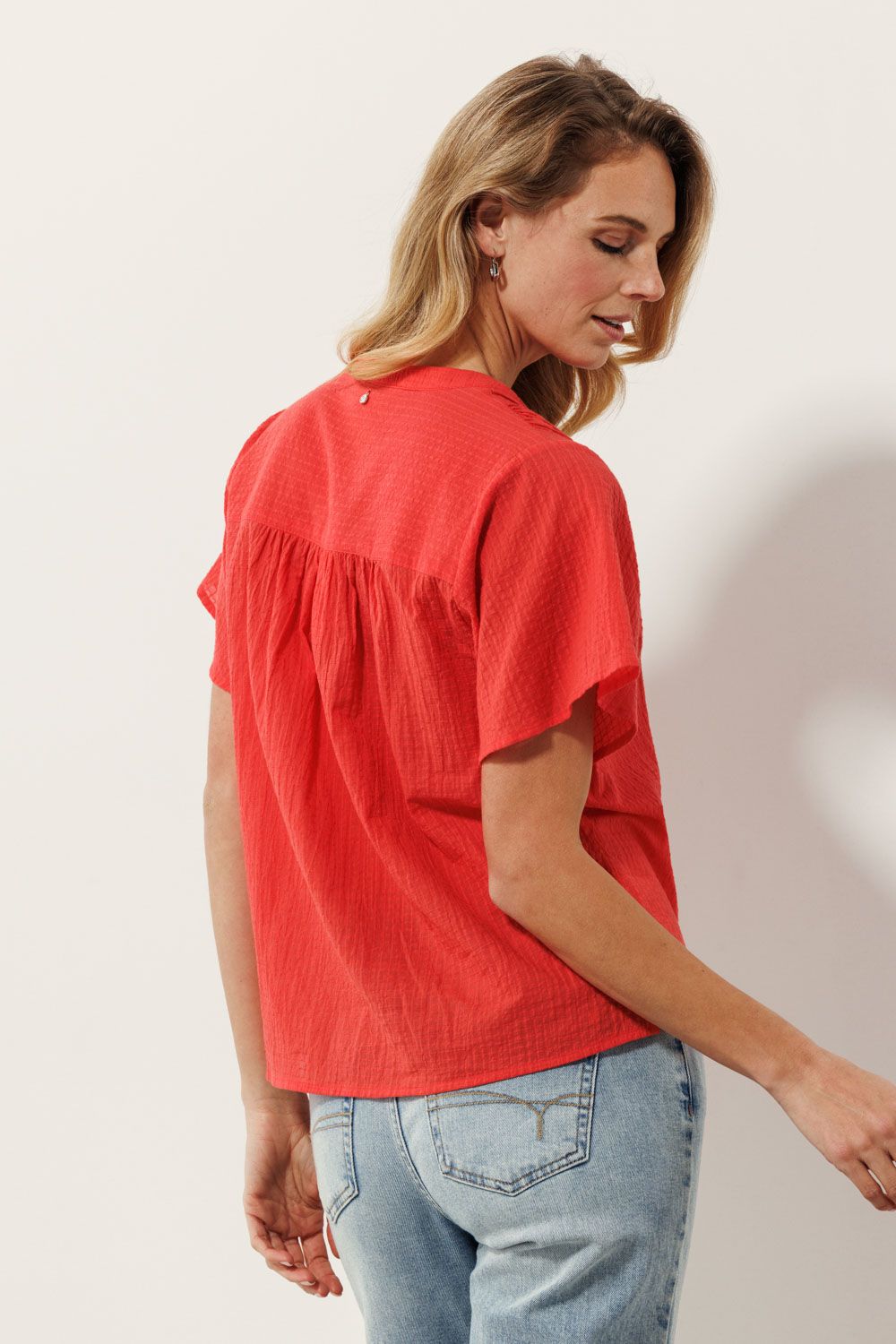 Tramontana V-Neck Blouse Coral 003600 2900151429041