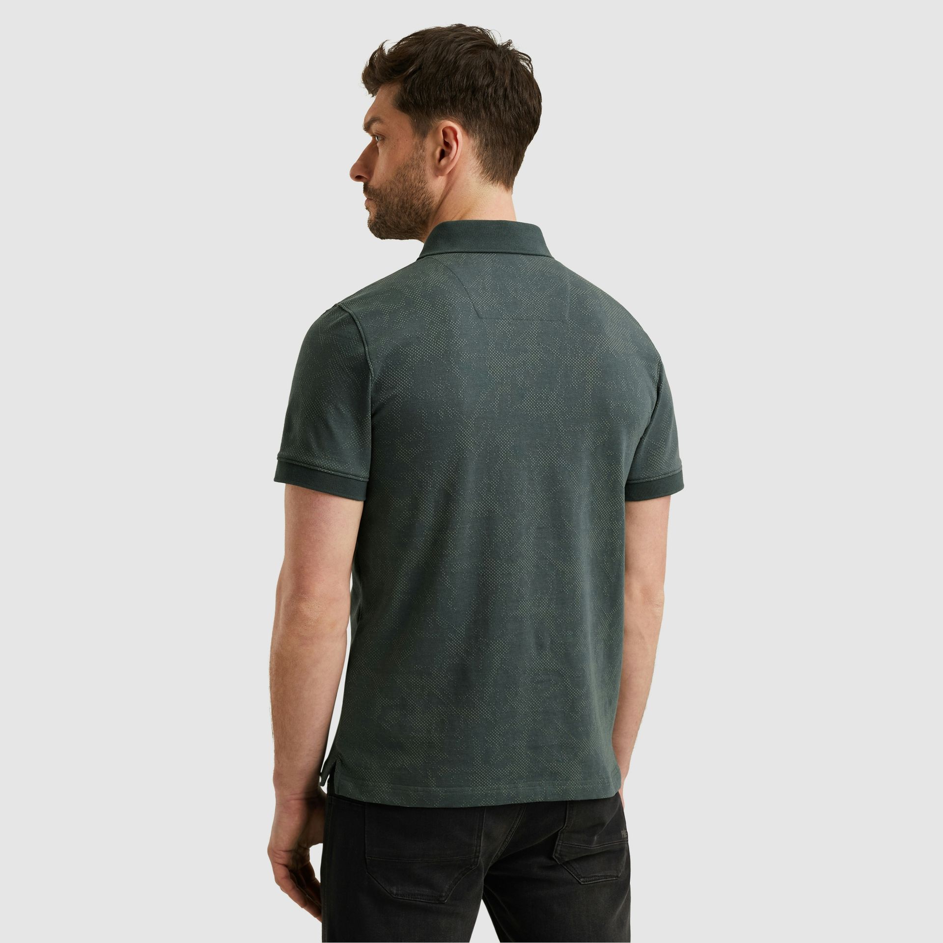 Pme Legend Short sleeve polo fine pique aop Dark Slate 2900151440022