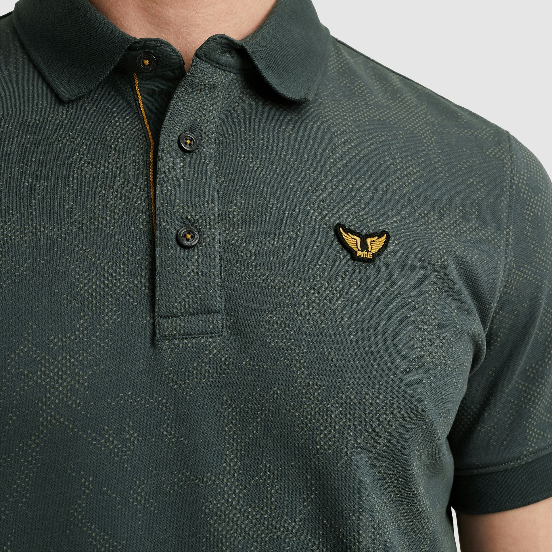 Pme Legend Short sleeve polo fine pique aop Dark Slate 2900151440022