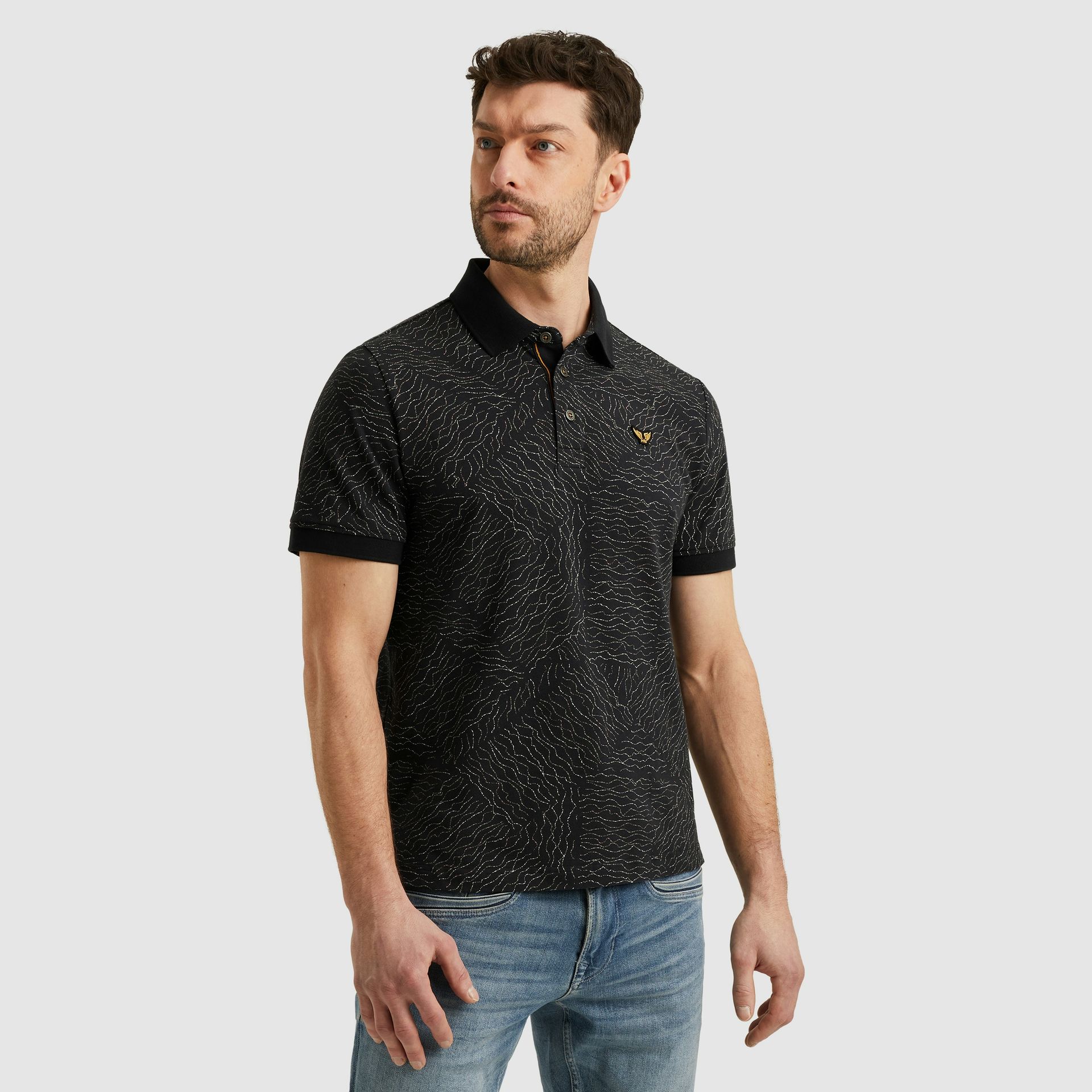 Pme Legend Short sleeve polo fine pique aop Salute 2900151442019