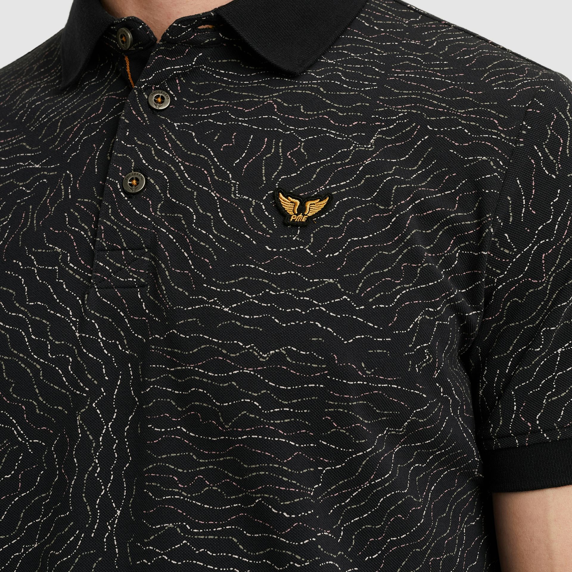 Pme Legend Short sleeve polo fine pique aop Salute 2900151442019