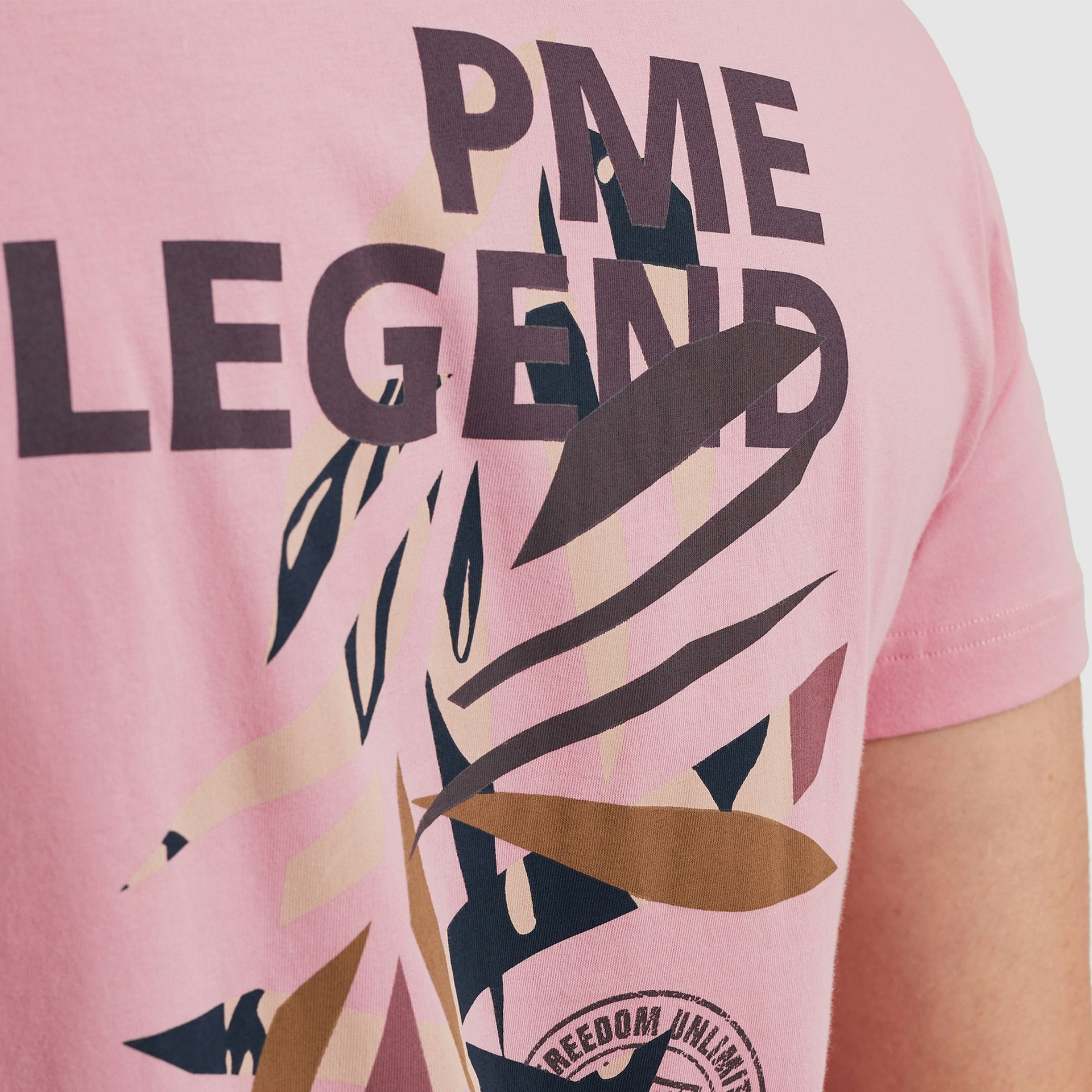Pme Legend Short sleeve r-neck single jersey Moonlight Mauve 2900151447045
