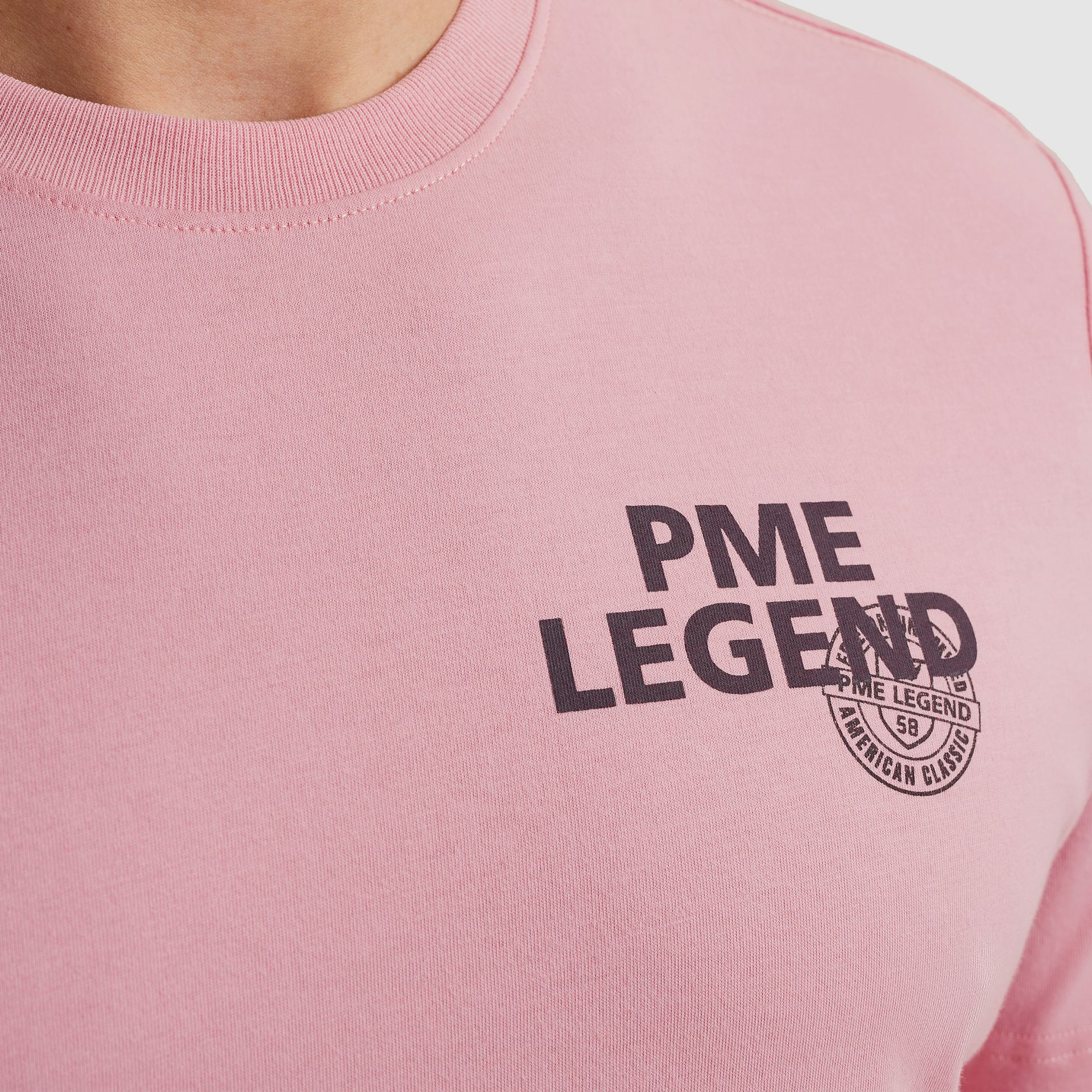 Pme Legend Short sleeve r-neck single jersey Moonlight Mauve 2900151447045