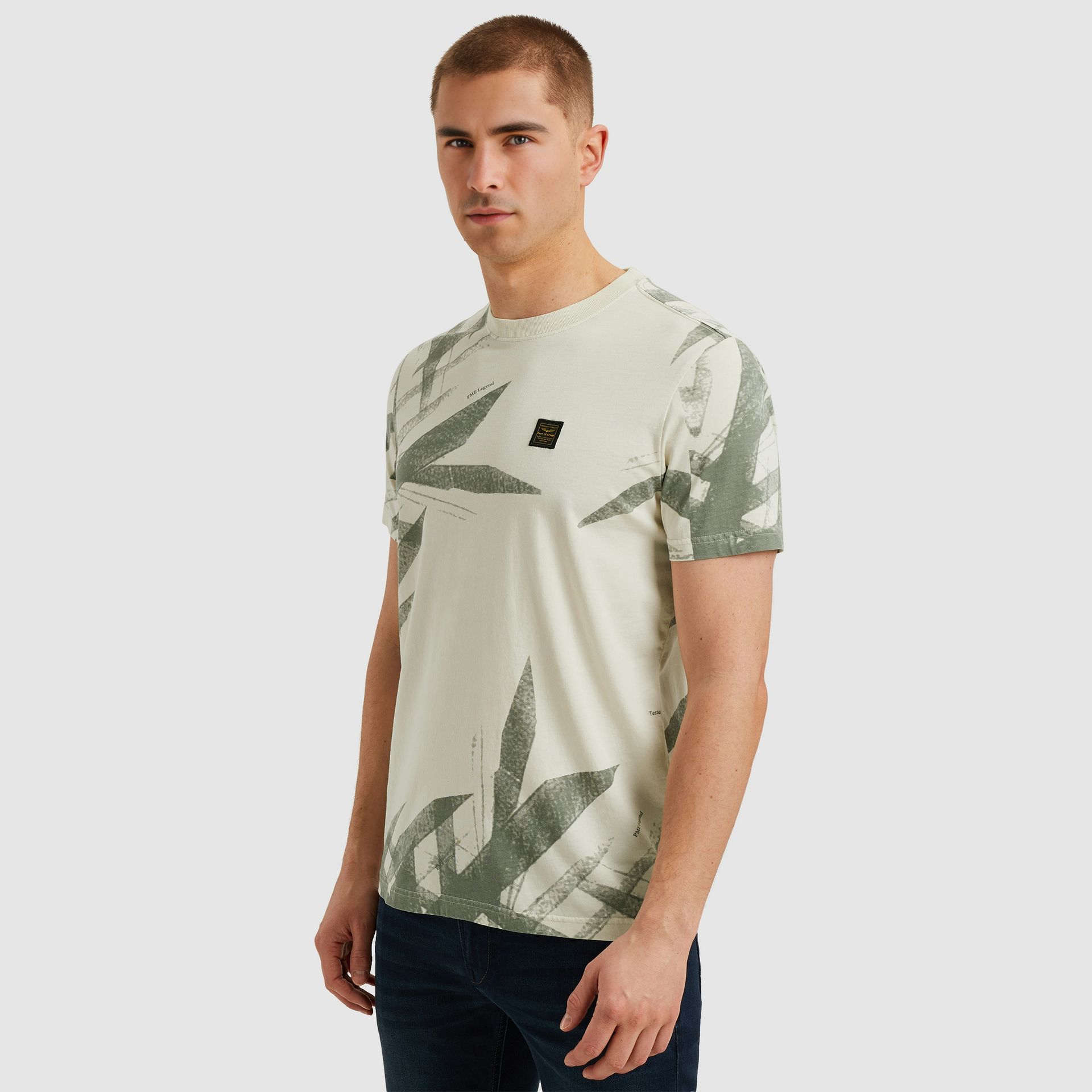 Pme Legend Short sleeve r-neck single jersey Bone White 00110717-7013