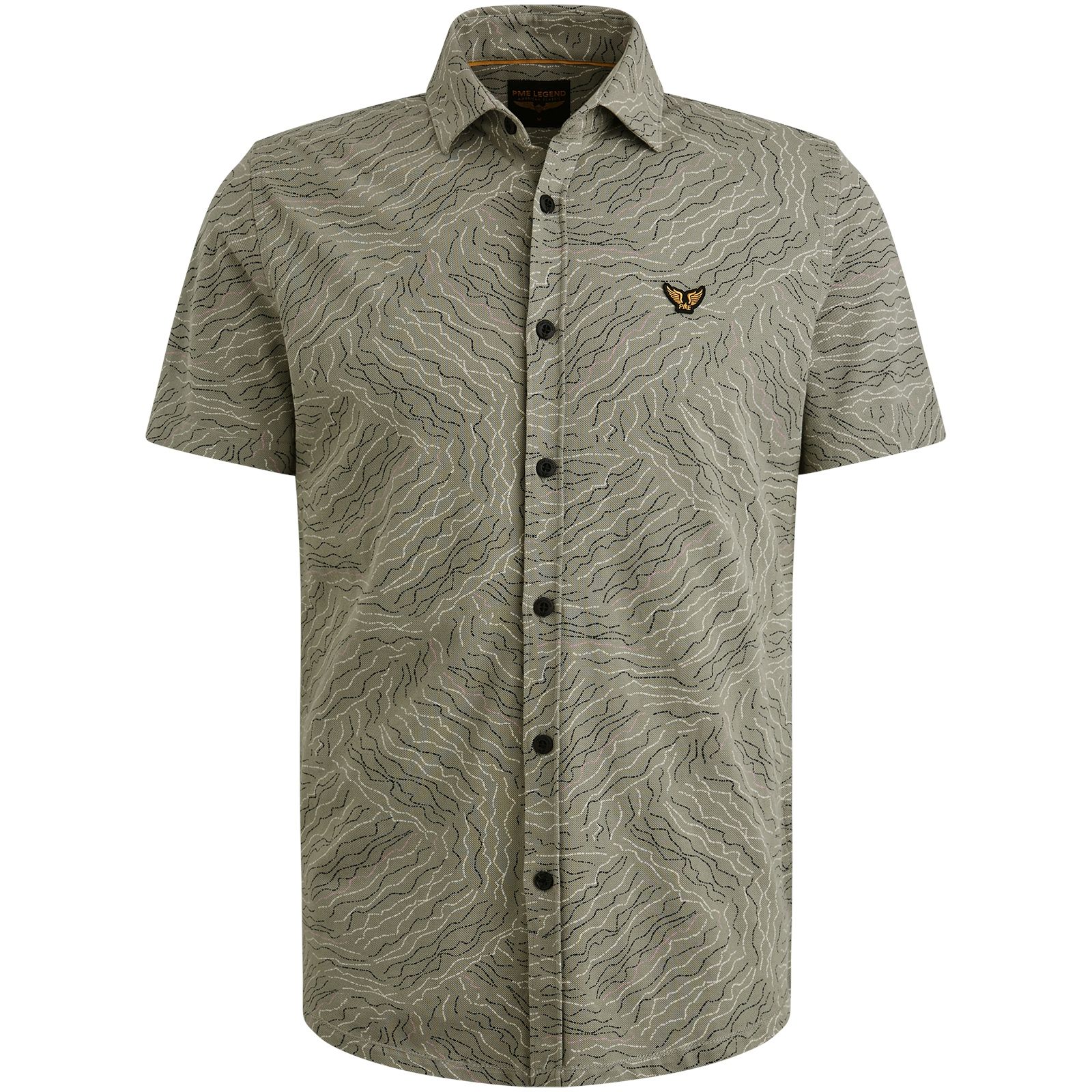Pme Legend Short Sleeve Shirt Print on Jersey Shadow 00110718-6170