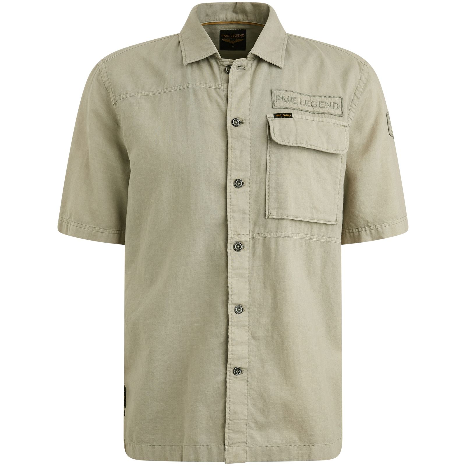 Pme Legend Short Sleeve Shirt Ctn linen Shadow 00110720-6170