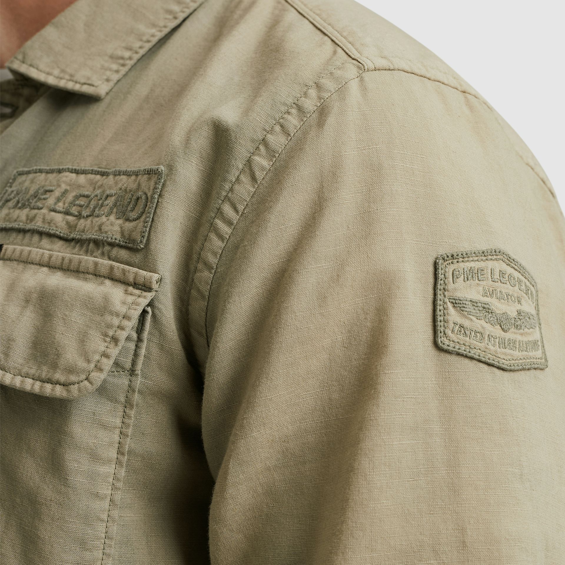 Pme Legend Short Sleeve Shirt Ctn linen Shadow 2900151462031
