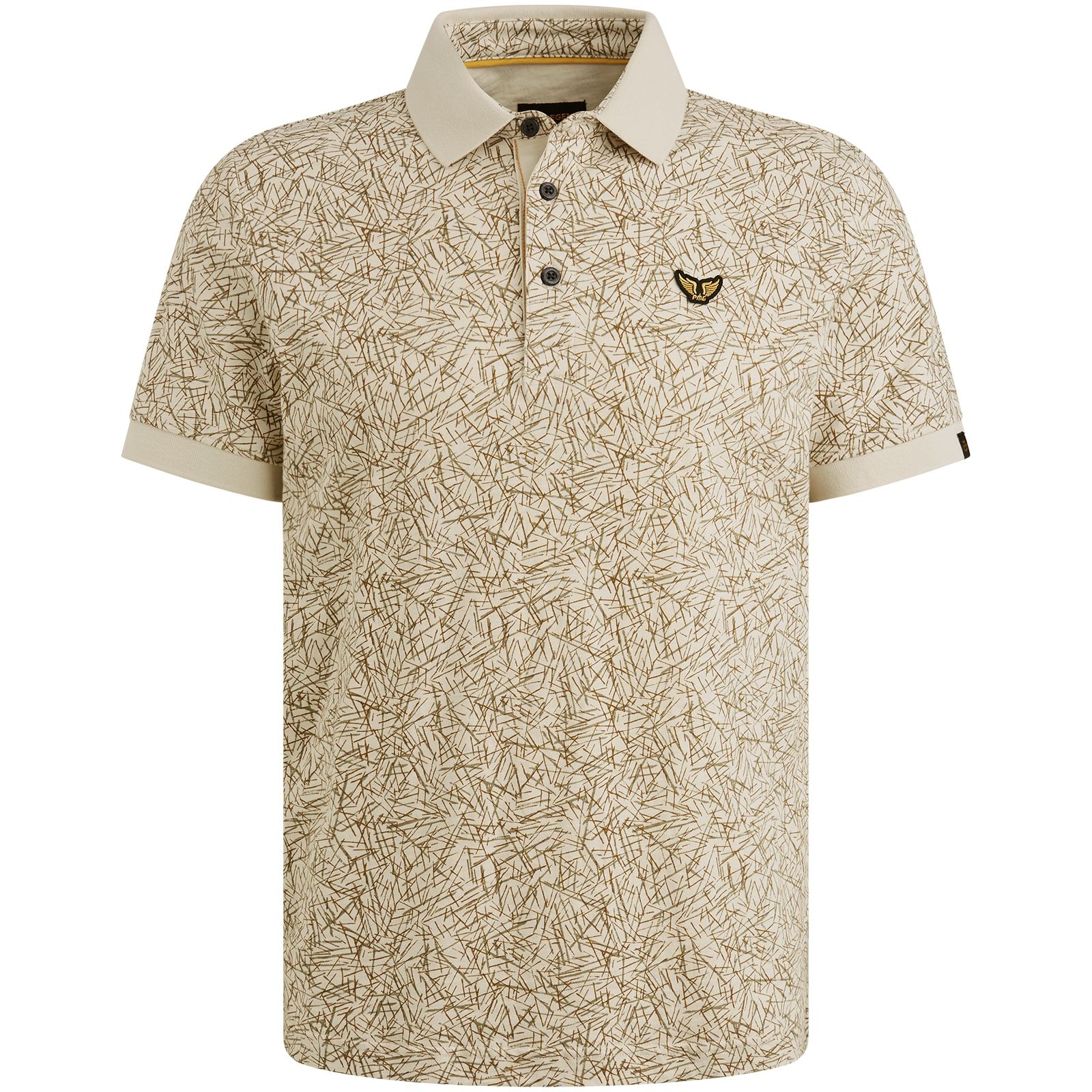Pme Legend Short sleeve polo slub jersey aop Birch 00110721-7011