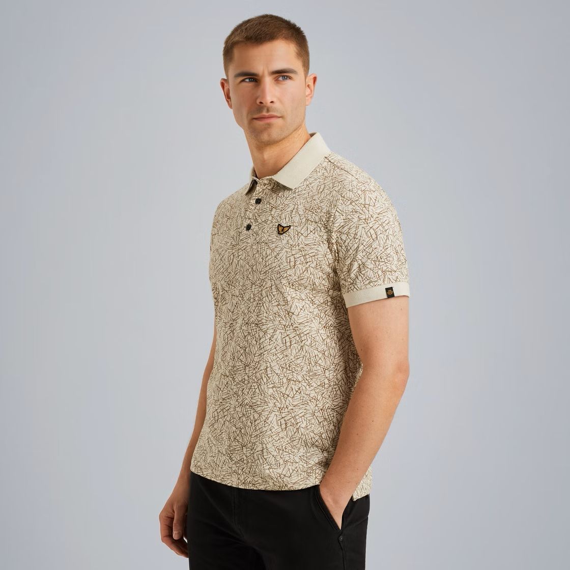 Pme Legend Short sleeve polo slub jersey aop Birch 2900151466039