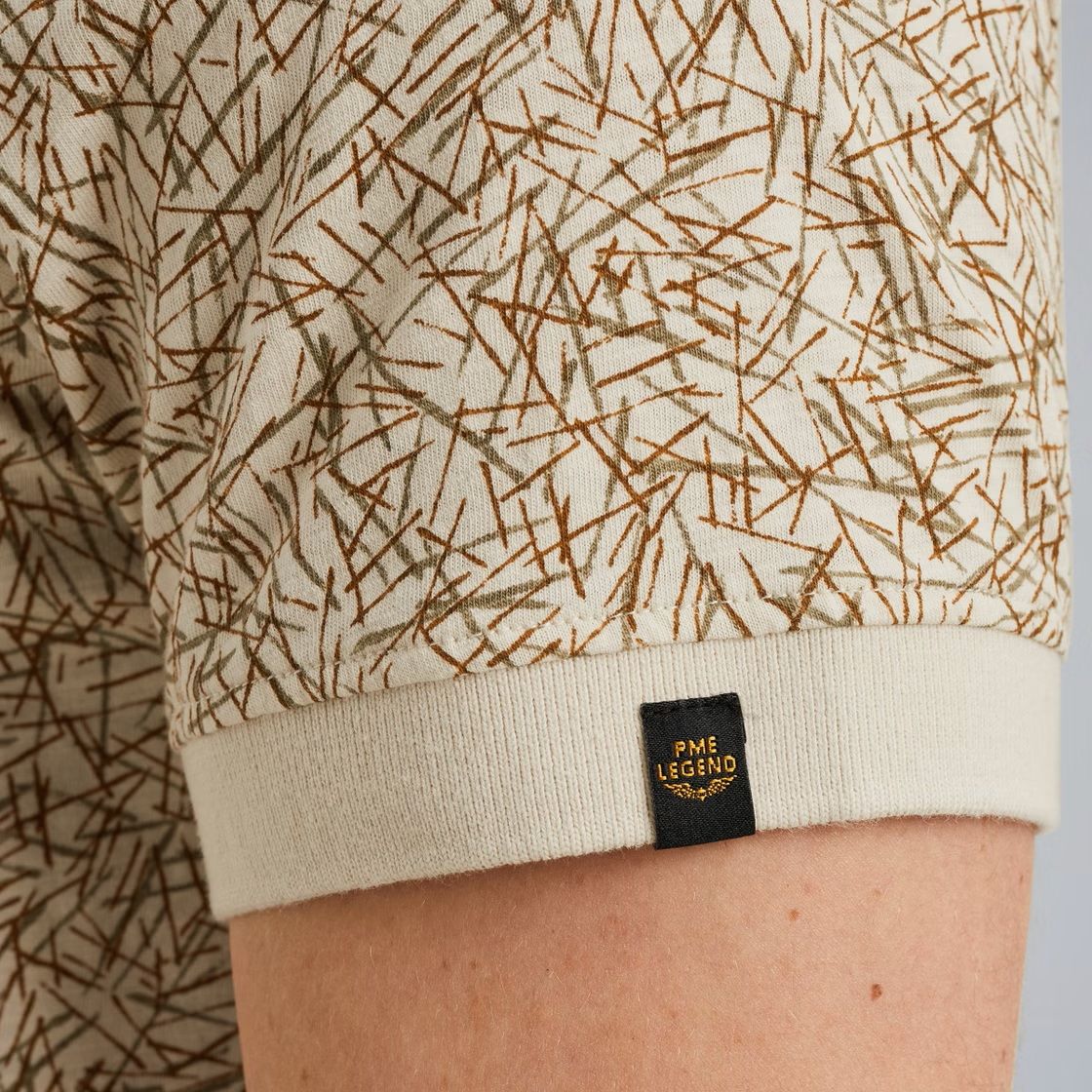 Pme Legend Short sleeve polo slub jersey aop Birch 2900151466039