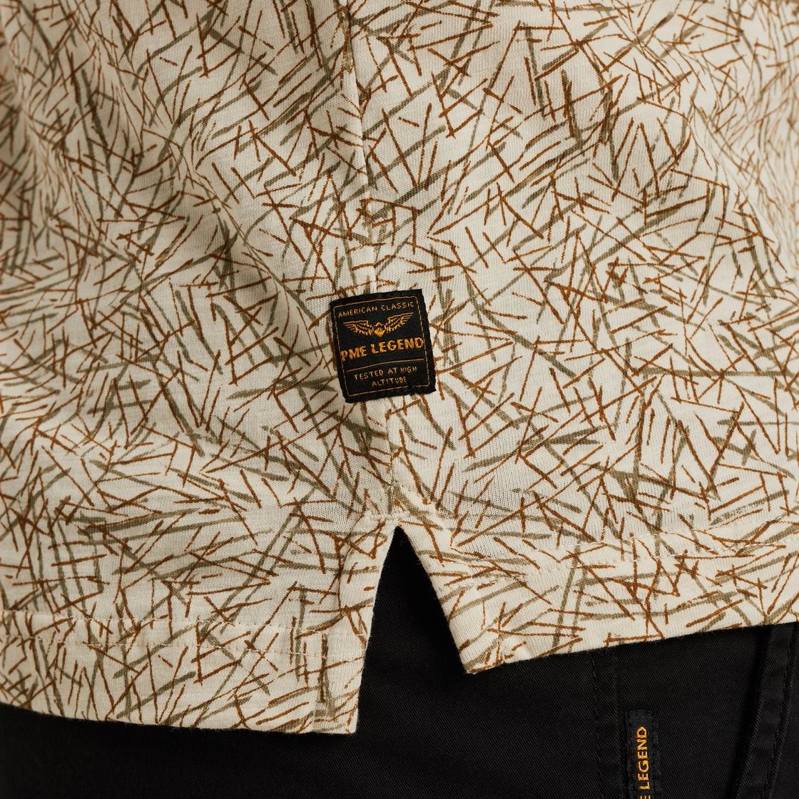 Pme Legend Short sleeve polo slub jersey aop Birch 2900151466039