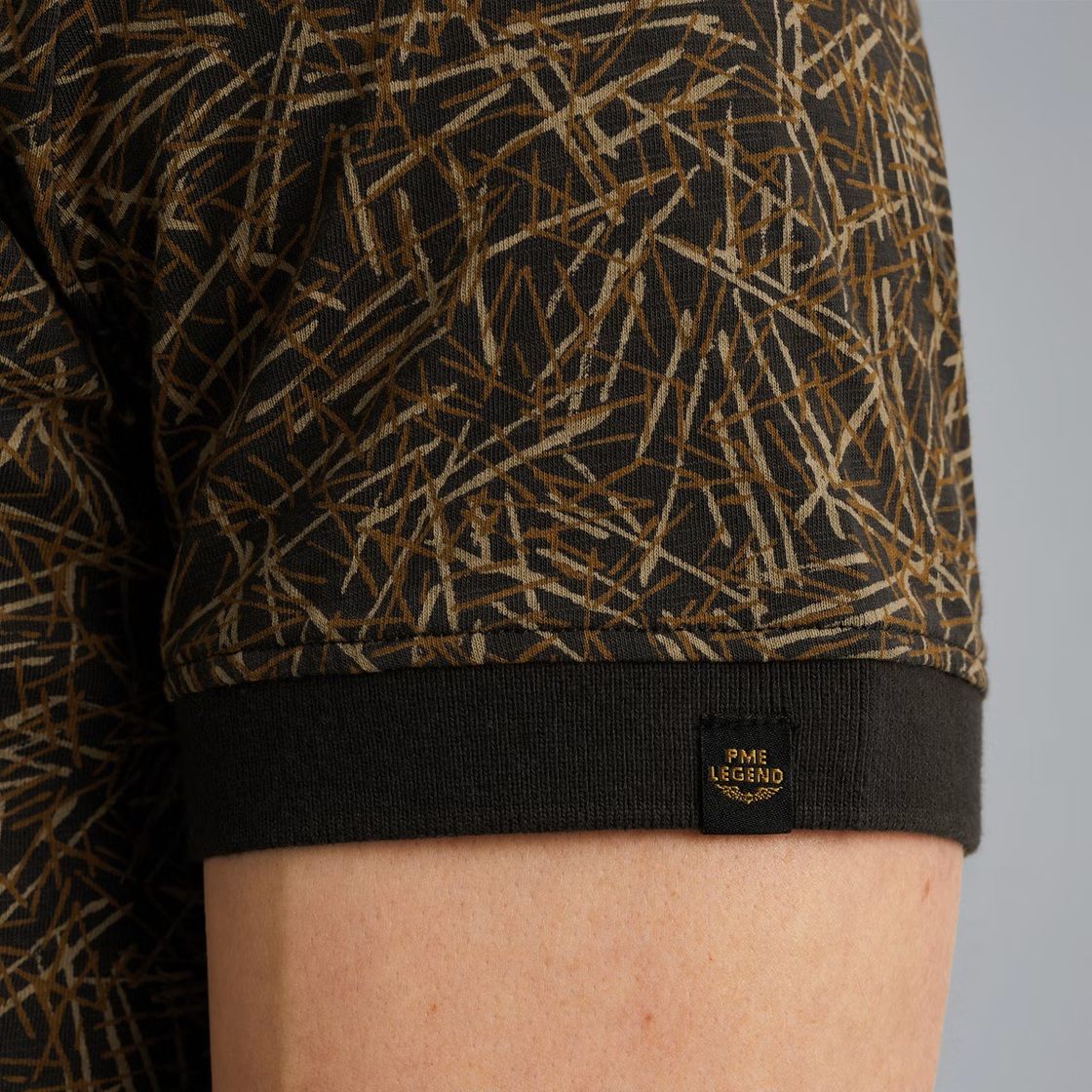 Pme Legend Short sleeve polo slub jersey aop Obsidian 2900151467050