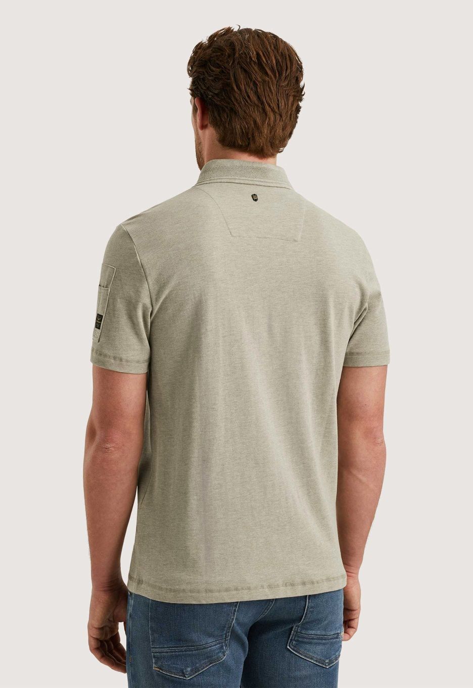 Pme Legend Short sleeve polo pique  melange White Pepper 2900151468019 Pme Legend Short sleeve polo pique  melange White Pepper 2900151468019