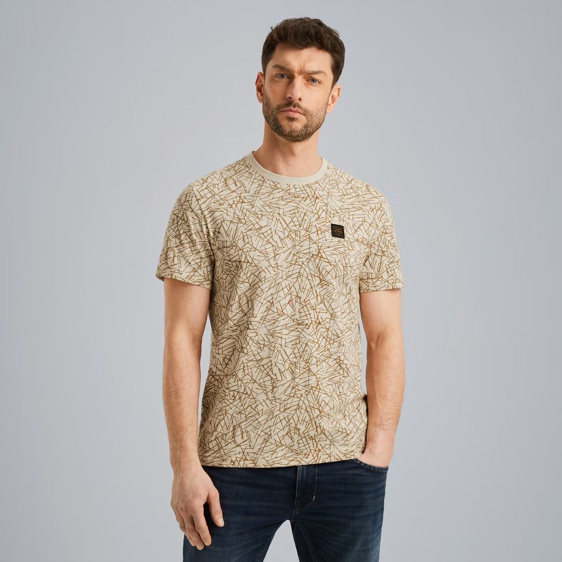 Pme Legend Short sleeve r-neck slub jersey ao Birch 00110726-7011