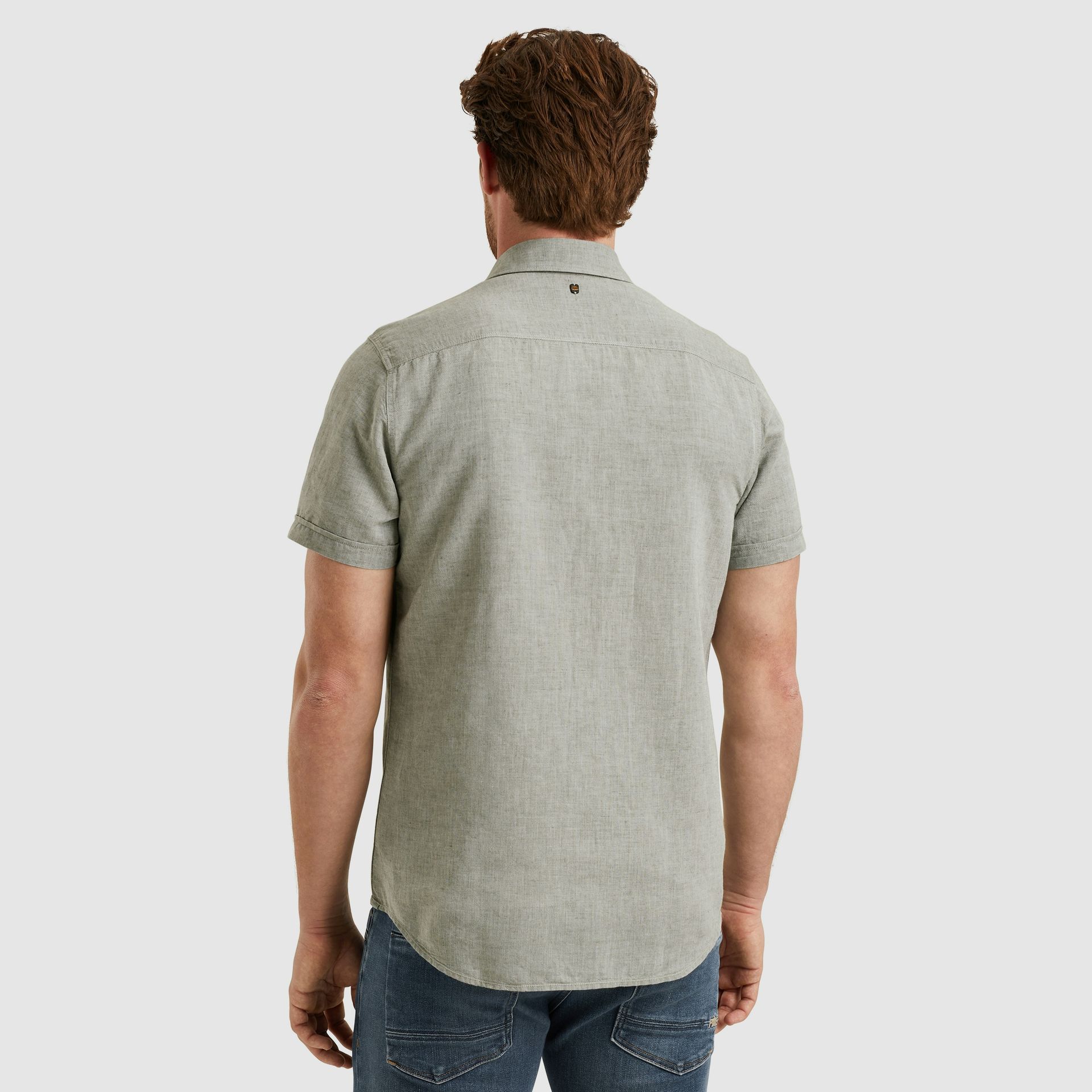 Pme Legend Short Sleeve Shirt Ctn Linen 2 ton Deep Lichen Green 2900151502010