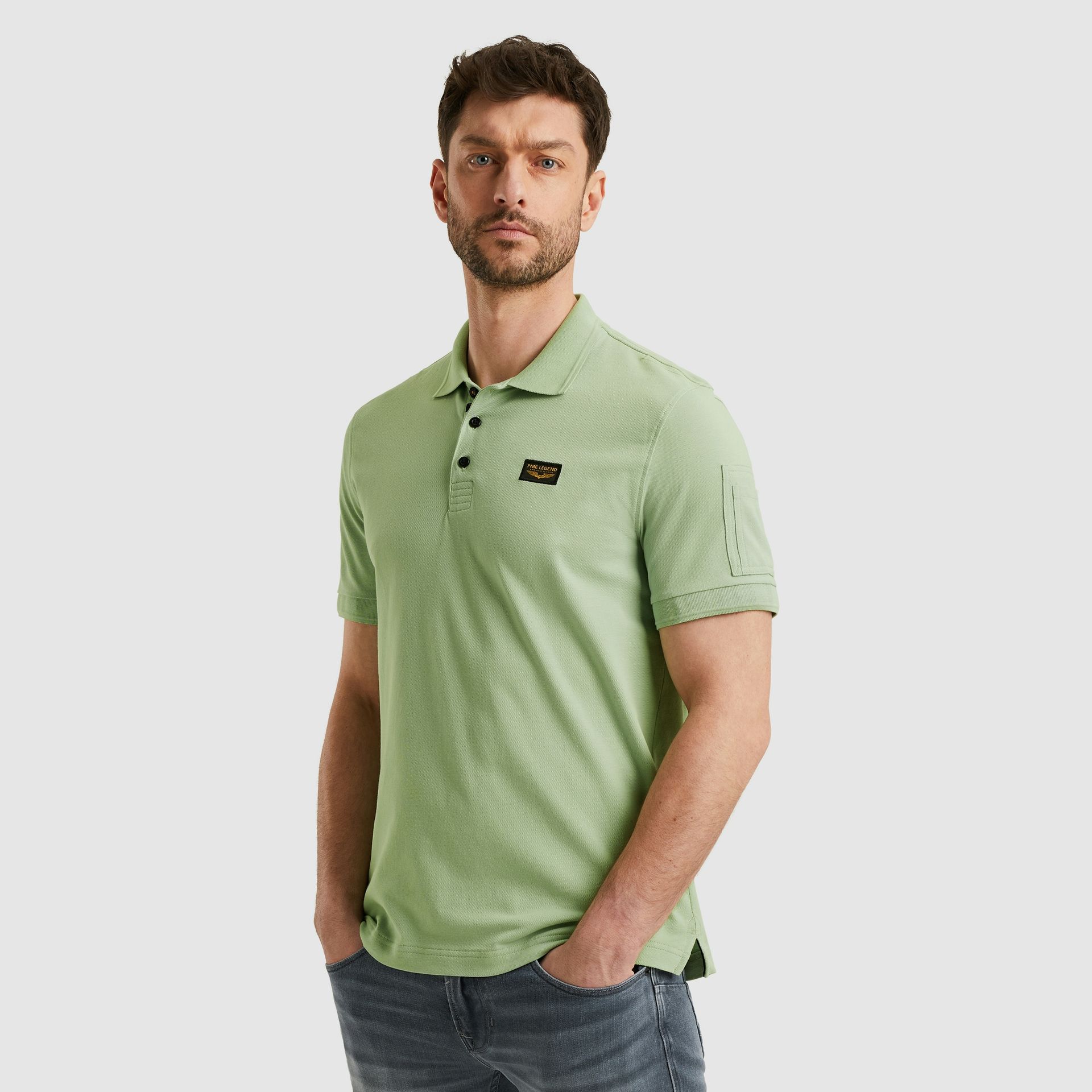 Pme Legend Short sleeve polo trackway polo Quiet Green 2900151507015