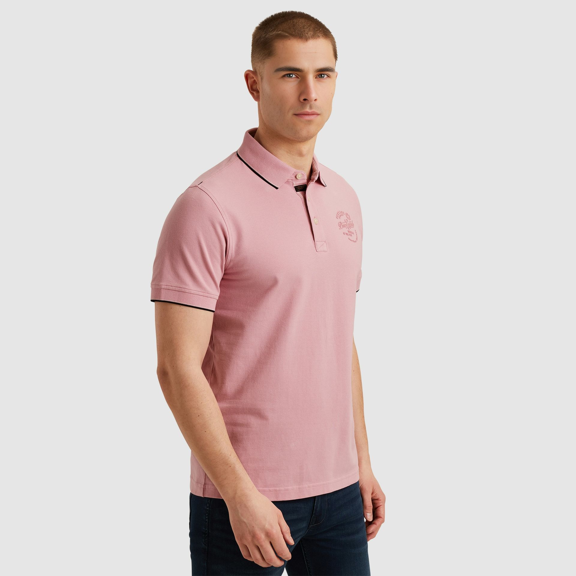 Pme Legend Short sleeve polo stretch pique pa Moonlight Mauve 2900151516031 Pme Legend Short sleeve polo stretch pique pa Moonlight Mauve 2900151516031