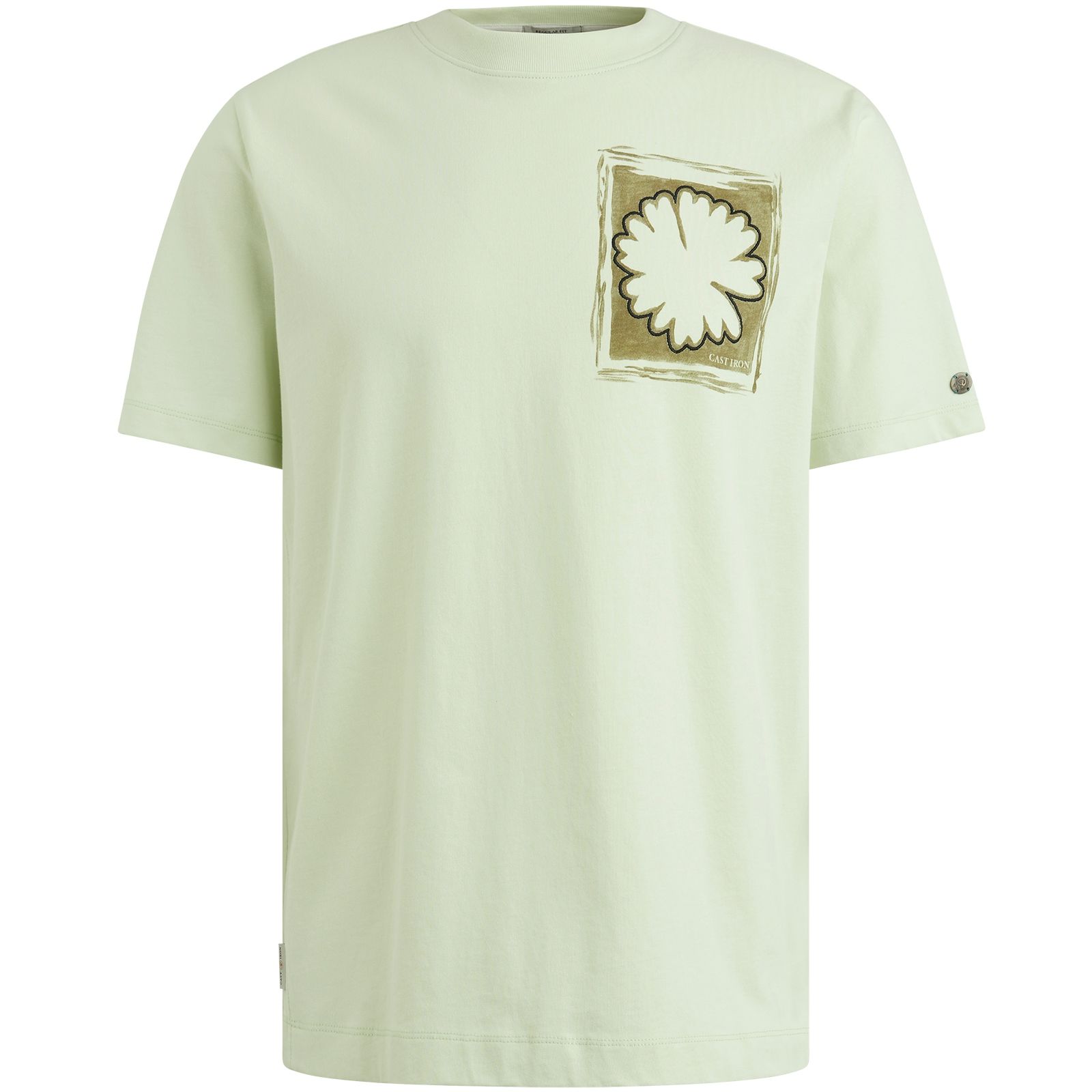 Cast Iron Short sleeve r-neck regular fit si Meadow Mist 00110756-6355