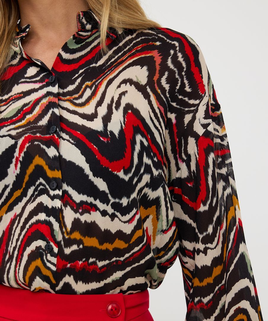 Esqualo Blouse basic Waves 999 print 2900151555139