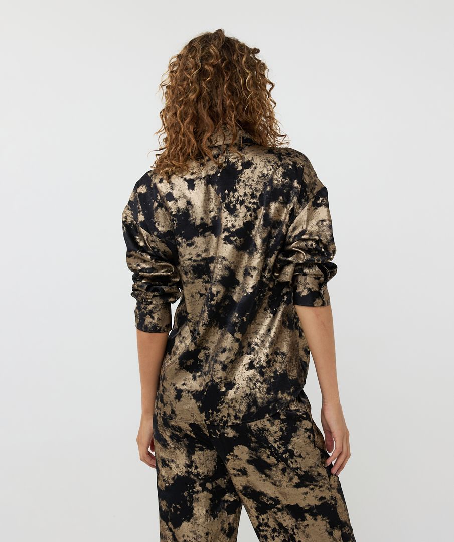 Esqualo Blouse V-neck lamee 000 black 2900151556129