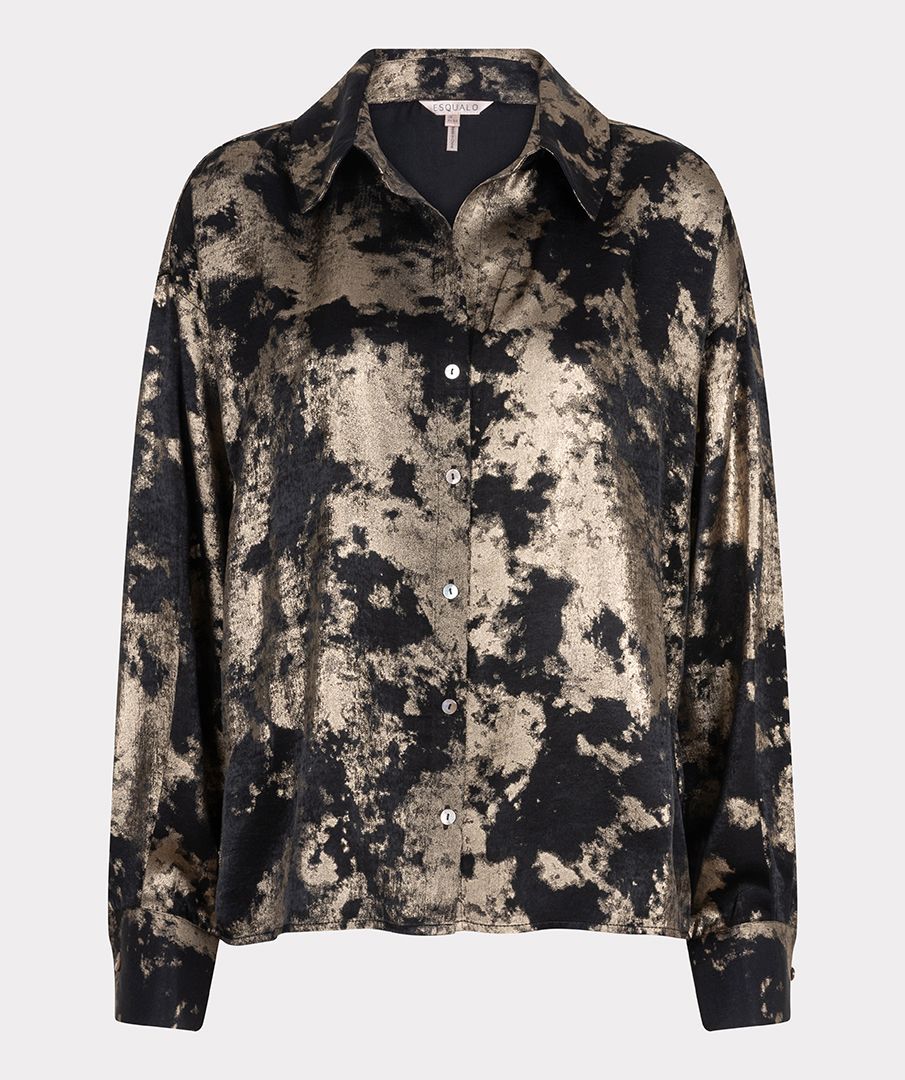 Esqualo Blouse V-neck lamee 000 black 2900151556129