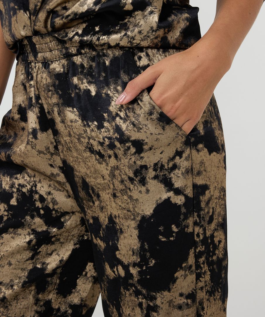 Esqualo Trousers palazzo lamee 000 black 2900151557157 Esqualo Trousers palazzo lamee 000 black 2900151557157