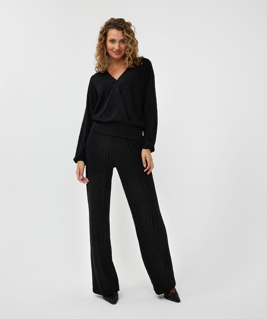 Esqualo Blouse jacquard SJ 000 black 2900151560041