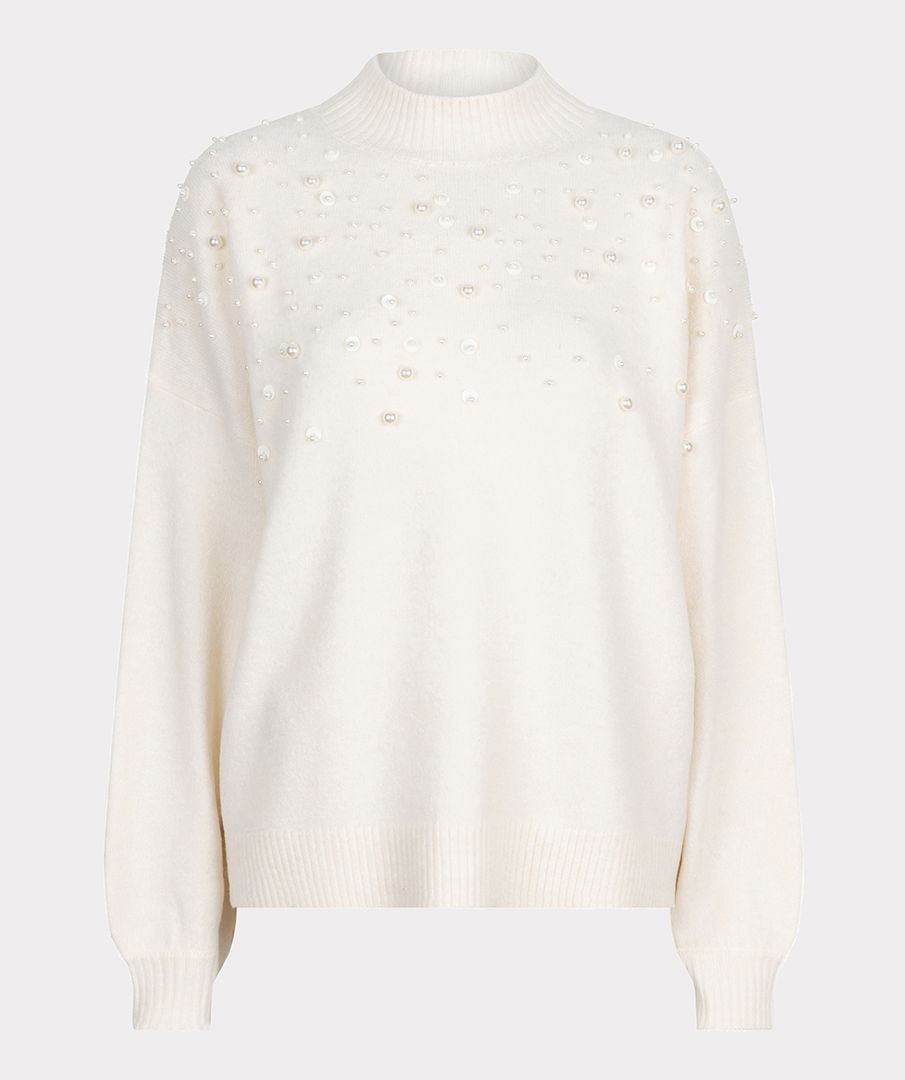 Esqualo Sweater beading 120 off white 2900151561031