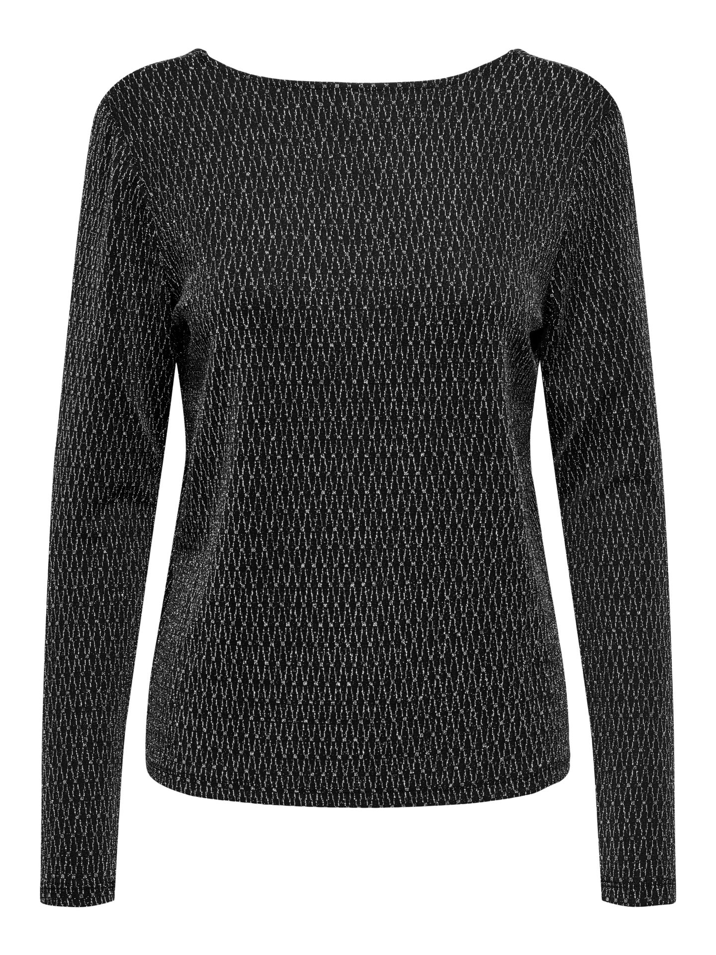 Only ONLCAROL L/S 2-WAY GLITTER MIX TOP Black/SOLID BLACK 2900151569013