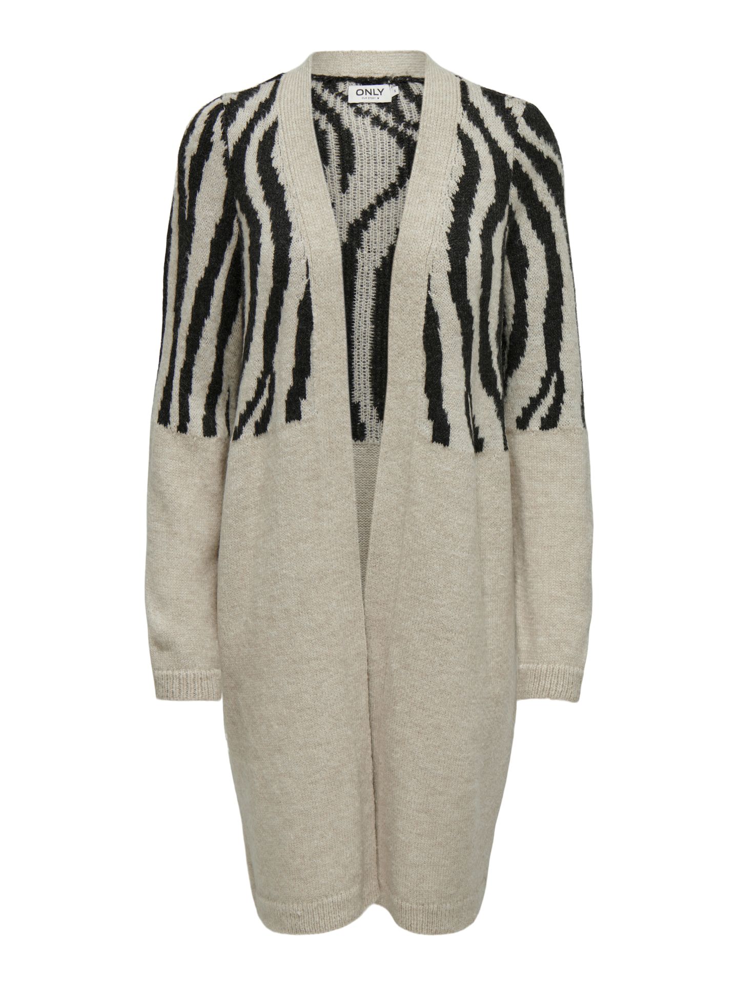 Only ONLJADE ZEBRA LS CARDIGAN CC KNT Whitecap Gray/Pirate black 2900151573041