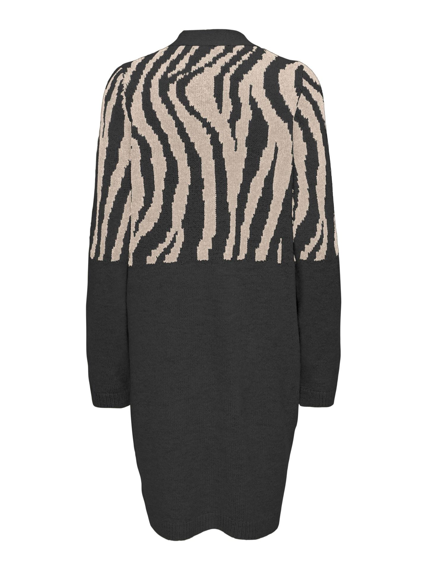Only ONLJADE ZEBRA LS CARDIGAN CC KNT Pirate Black/W. Whitecap Gray 2900151574017