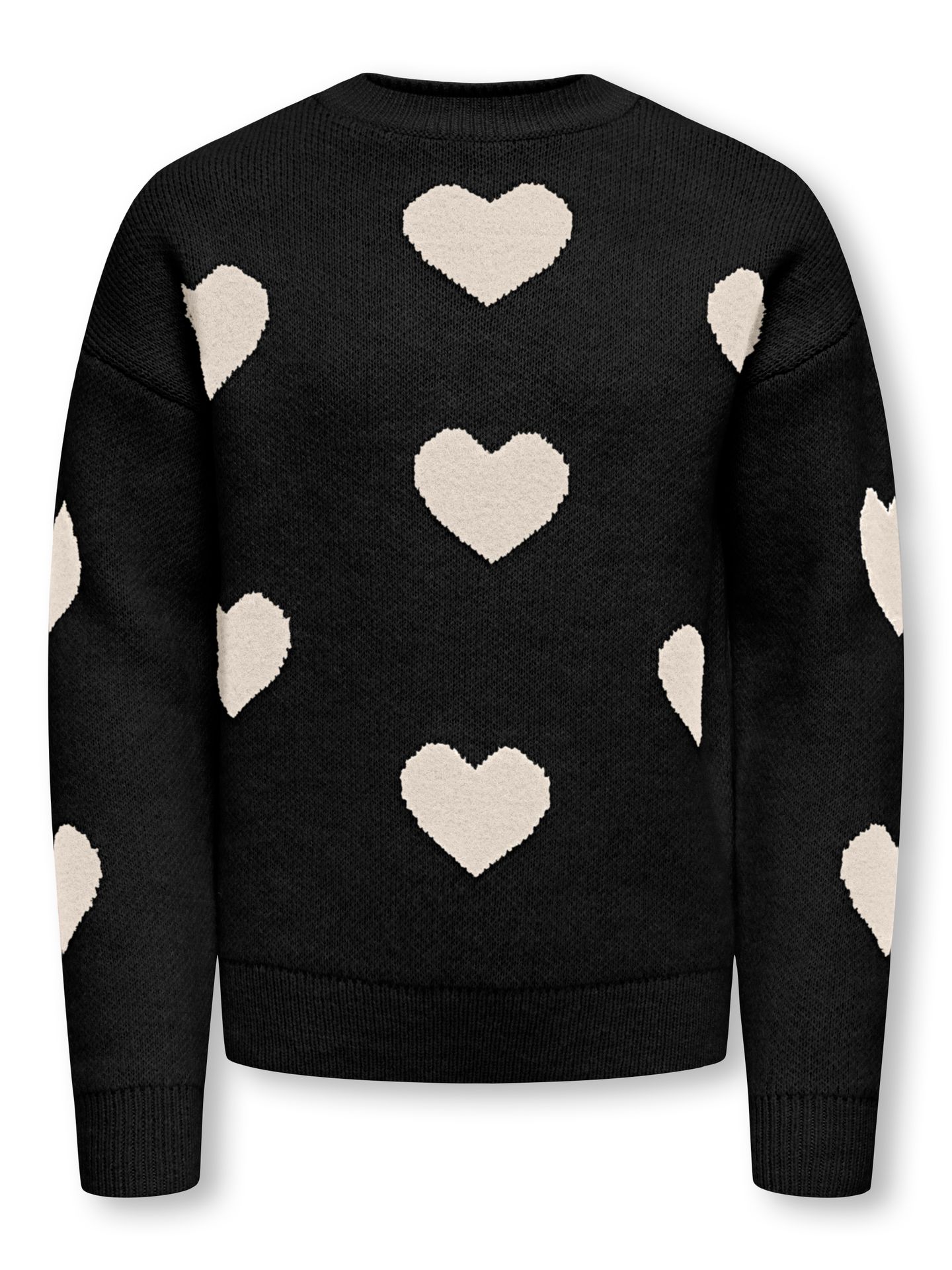 Only KOGNAJA L/S FLOWER PULLOVER KNT Black/BITTERSWEET HEART 00110779-EKA26011400001143