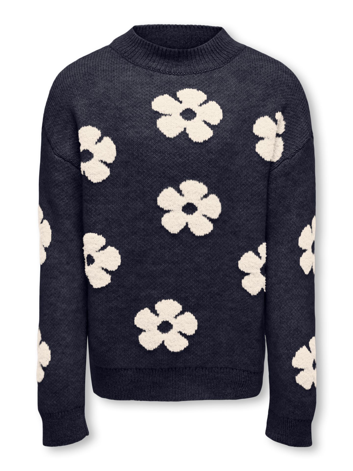 Only KOGNAJA L/S FLOWER PULLOVER KNT Night Sky/MALENE GRAPHIC 00110779-EKA26011400001200