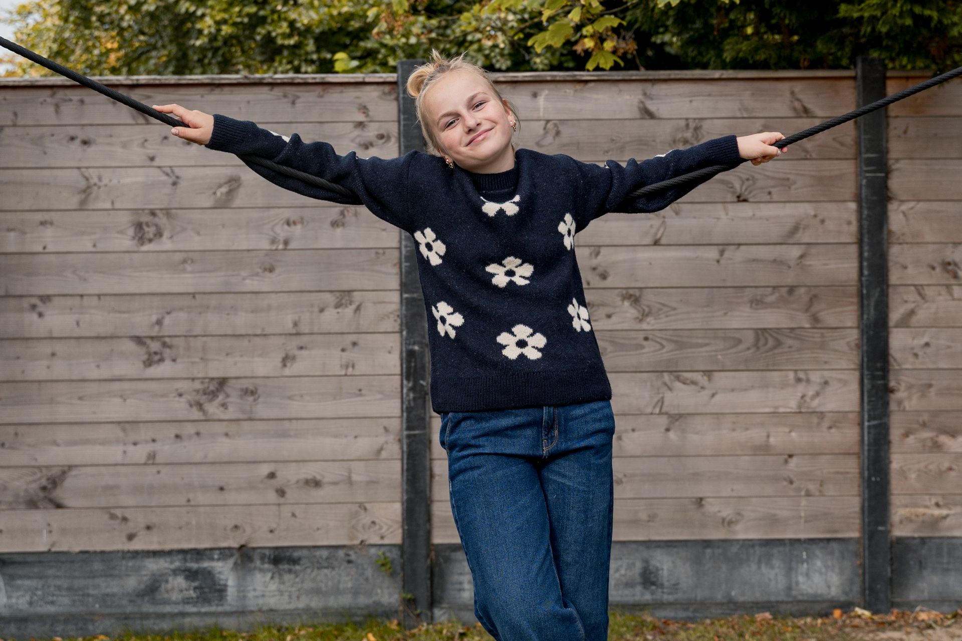 Only KOGNAJA L/S FLOWER PULLOVER KNT Night Sky/MALENE GRAPHIC 2900159718031