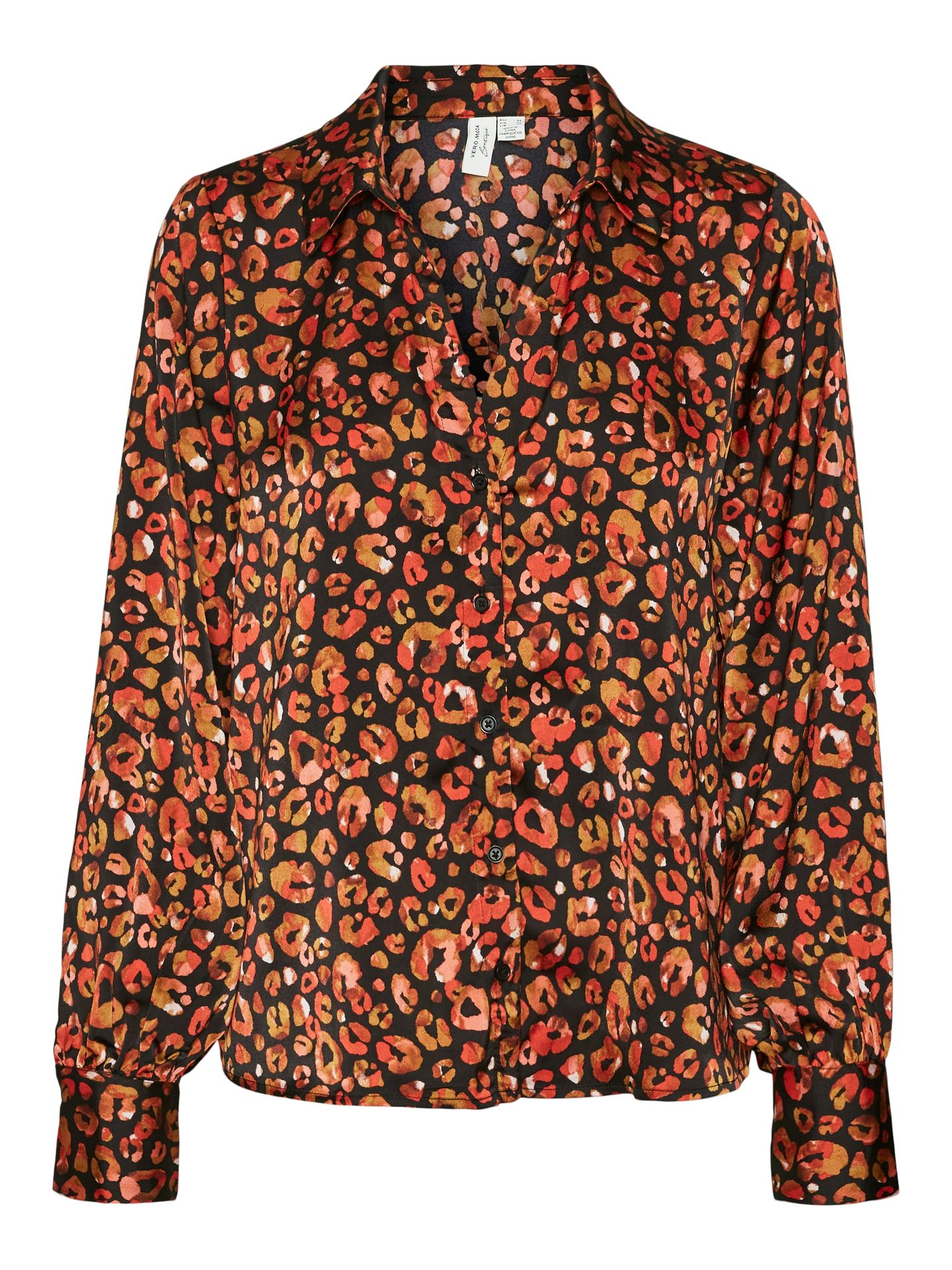 Vero Moda VMRUBIA L/S SHIRT WVN BTQ GA Fire Whirl/Rubia 2900151586027