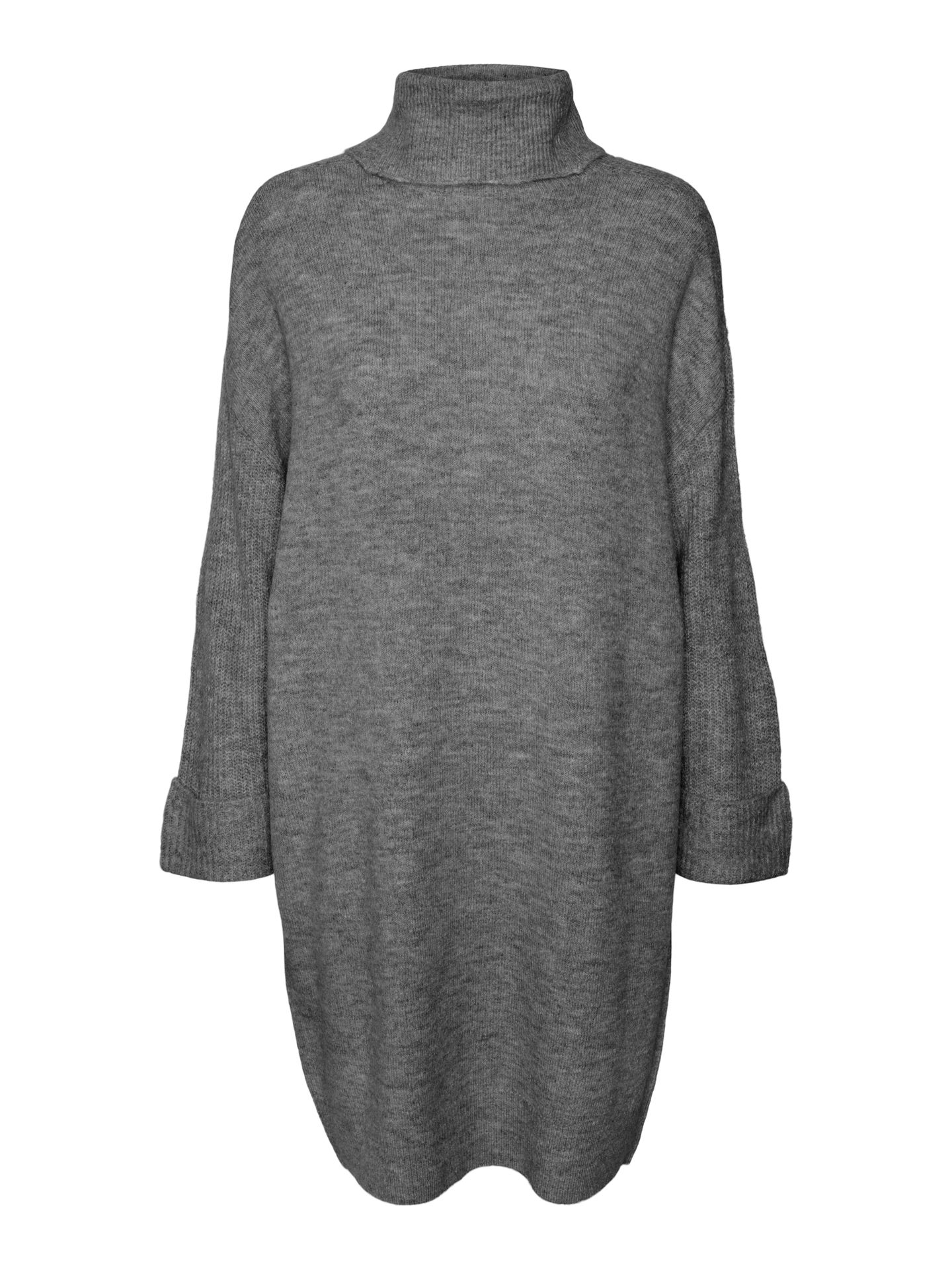 Vero Moda VMJUPITER LS COWLNECK SHORT DRESS B Medium Grey Melange 2900151596033