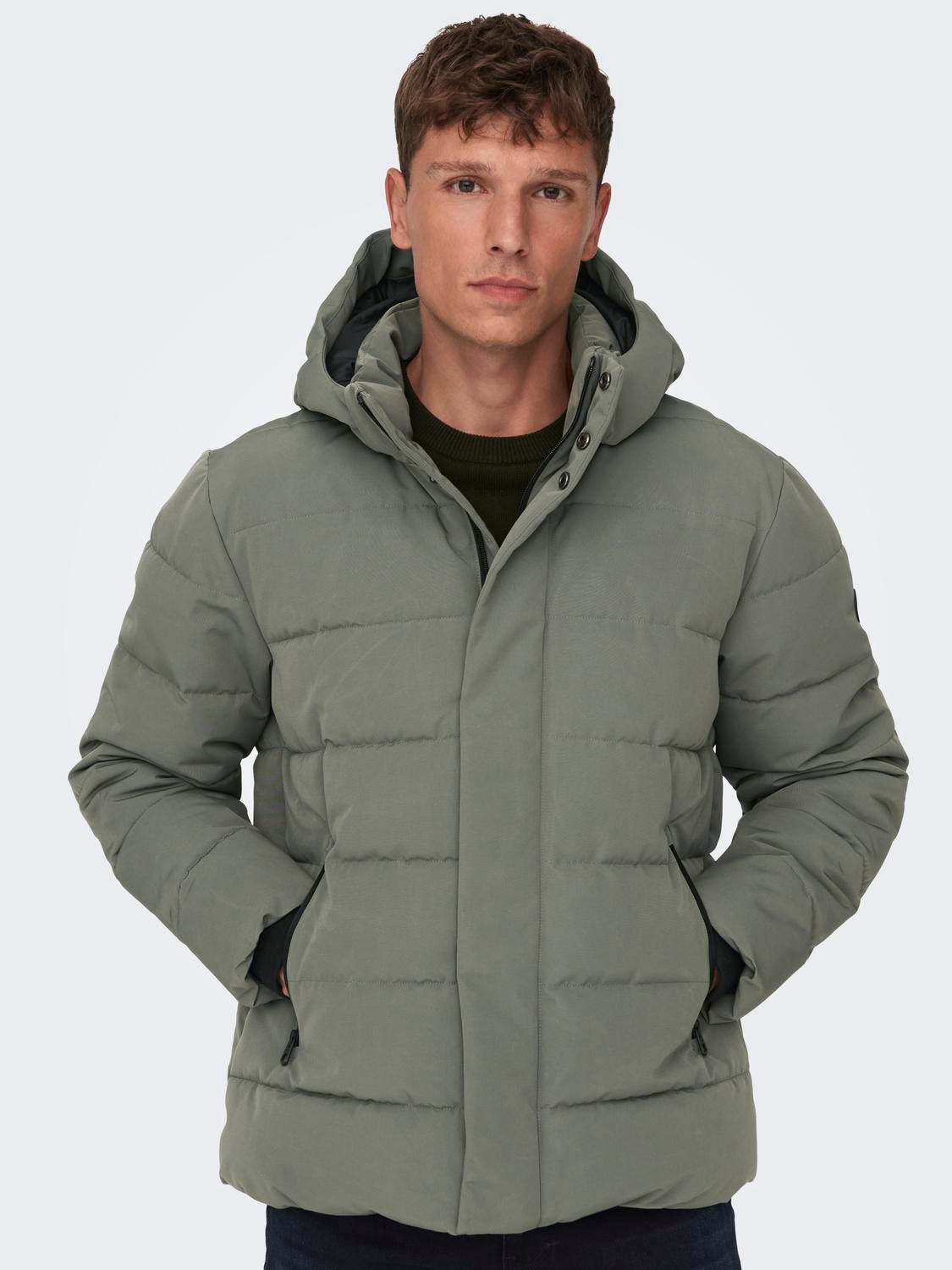 Only & Sons ONSCAYSON PUFFA OTW NOOS Castor Gray 2900151593056 Only & Sons ONSCAYSON PUFFA OTW NOOS Castor Gray 2900151593056