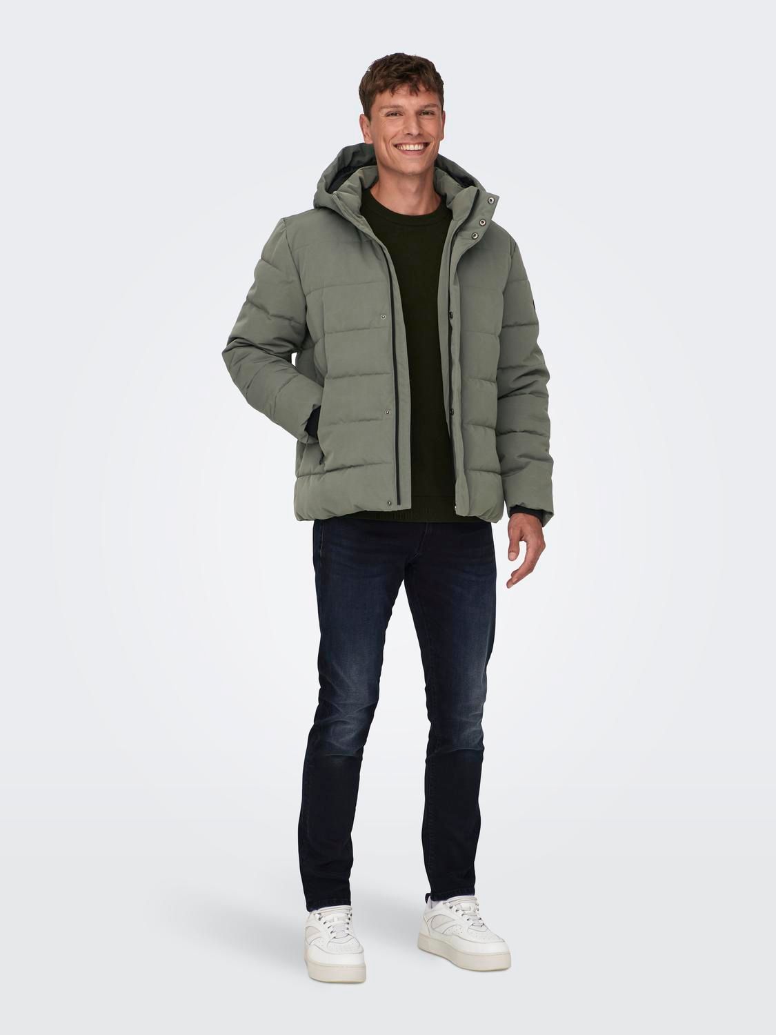 Only & Sons ONSCAYSON PUFFA OTW NOOS Castor Gray 2900151593056 Only & Sons ONSCAYSON PUFFA OTW NOOS Castor Gray 2900151593056