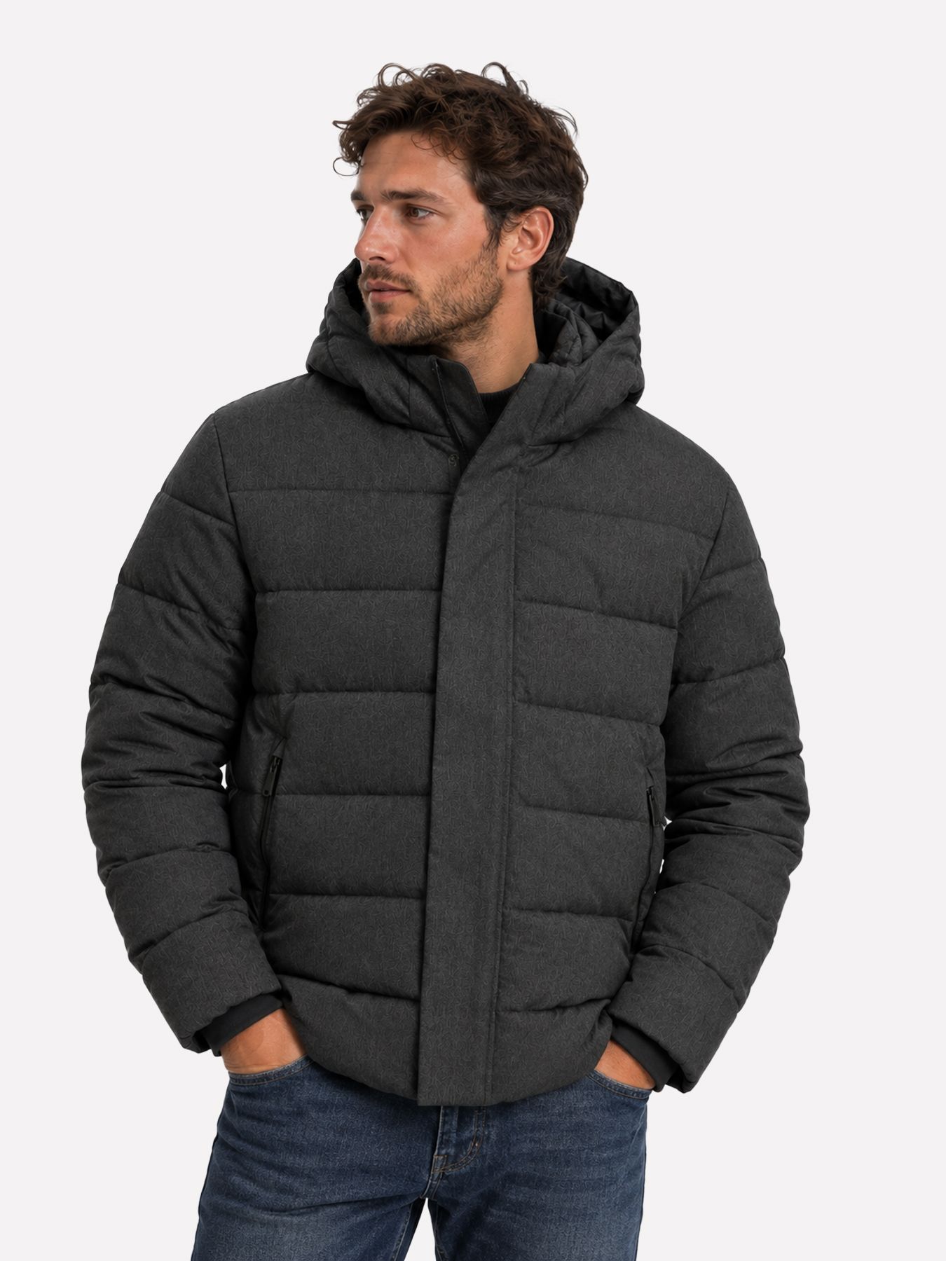 Only & Sons ONSCAYSON PUFFA OTW NOOS Dark Grey Melange/Herringbone 00110787-EKA26011400003788