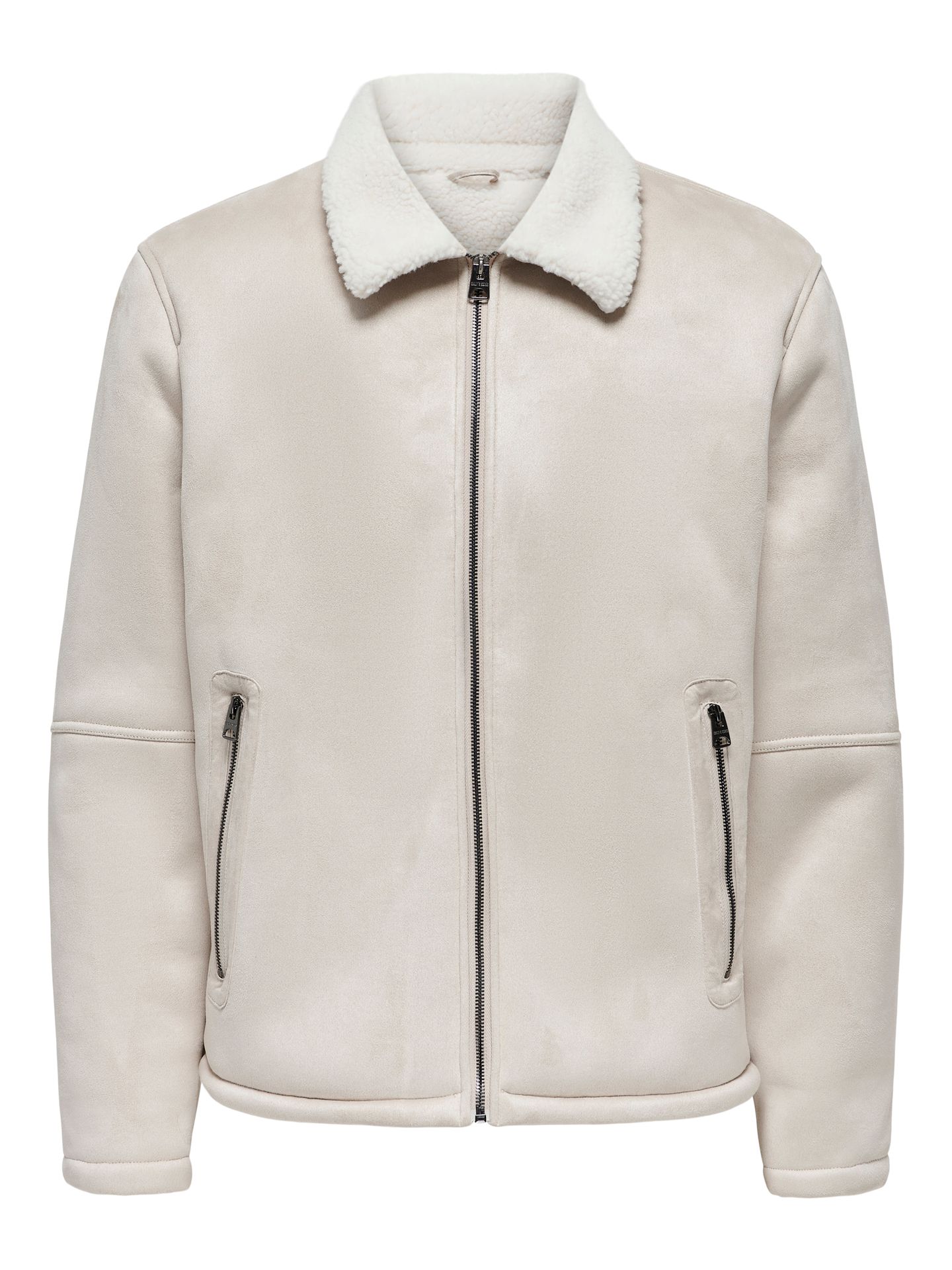 Only & Sons ONSROYCE SHEARLING JACKET OTW Silver Lining 2900151597030