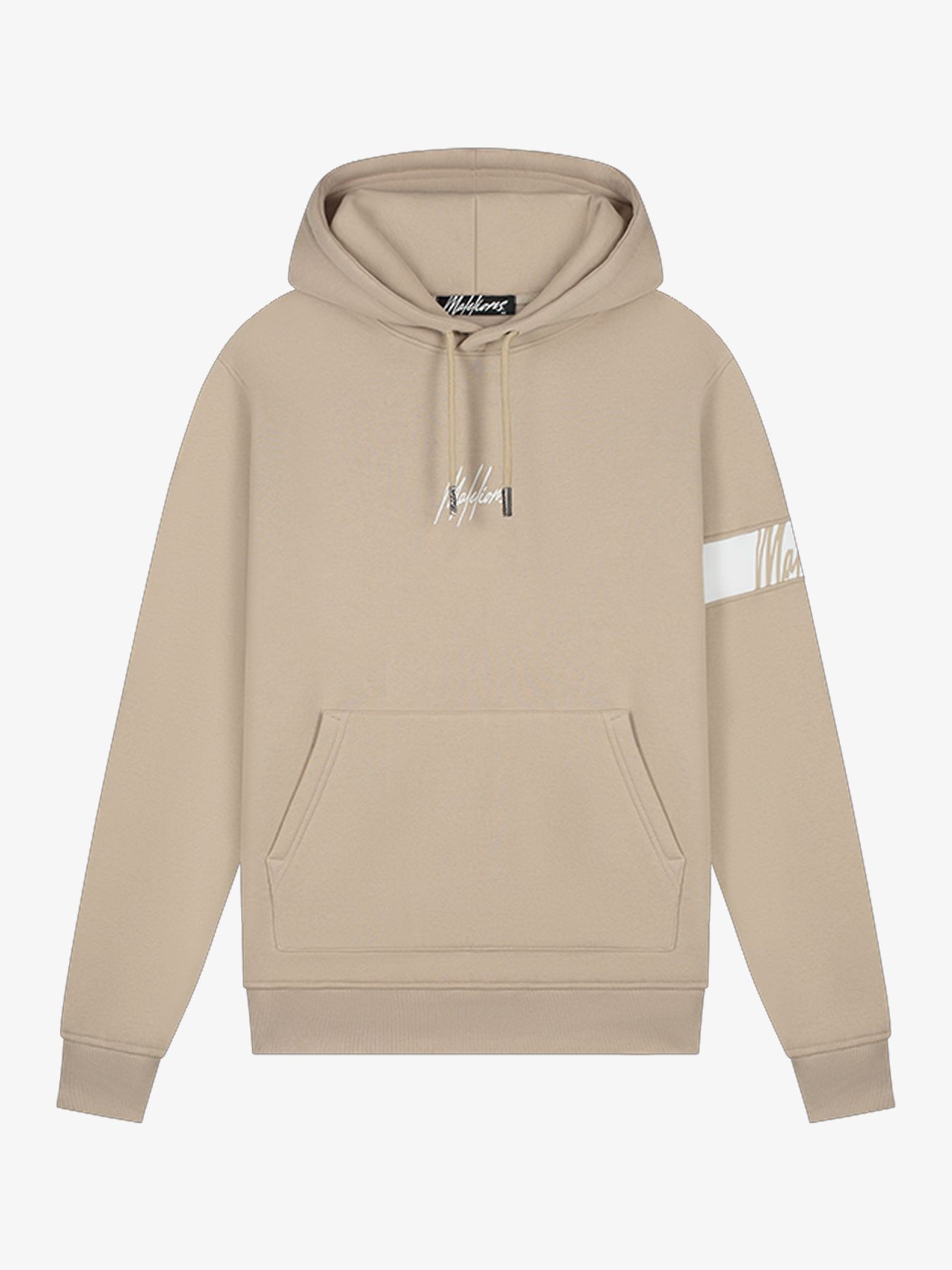 Malelions Men captain hoodie 2.0 taupe/White 2900151614065