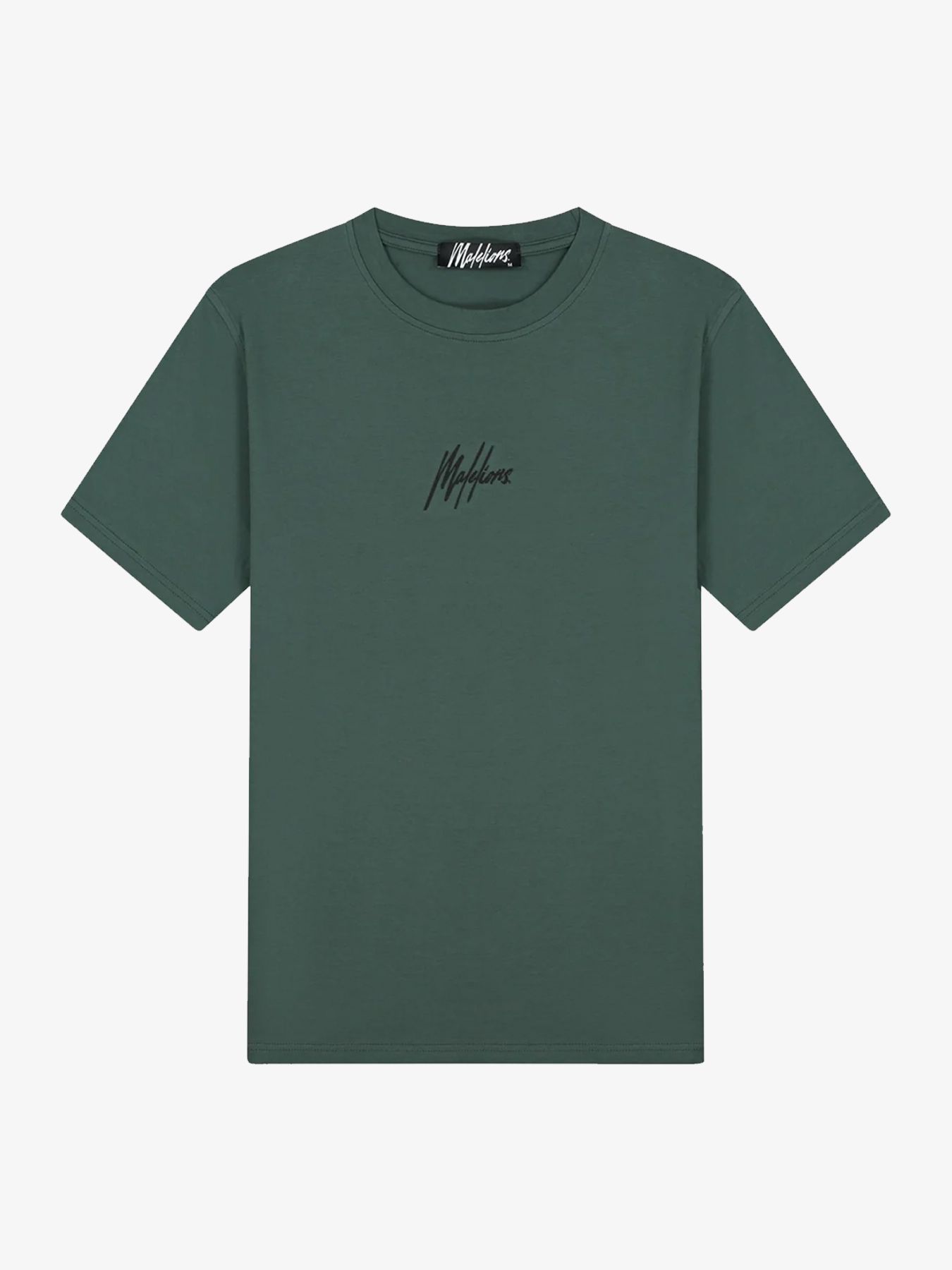 Malelions Men striped signature t-shirt Dark Green 2900151618063