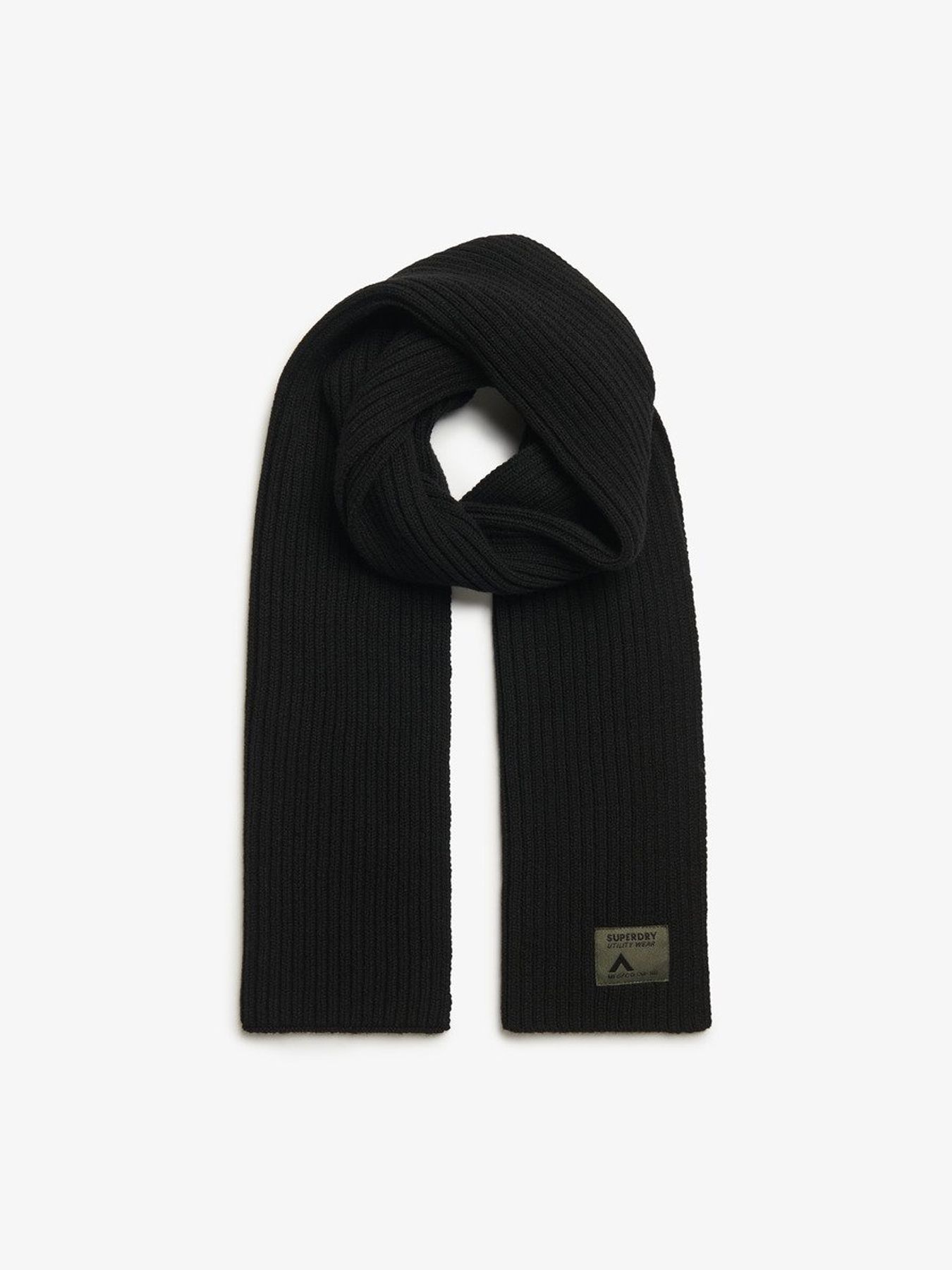 Superdry Workwear knitted scarf Black 00110815-999