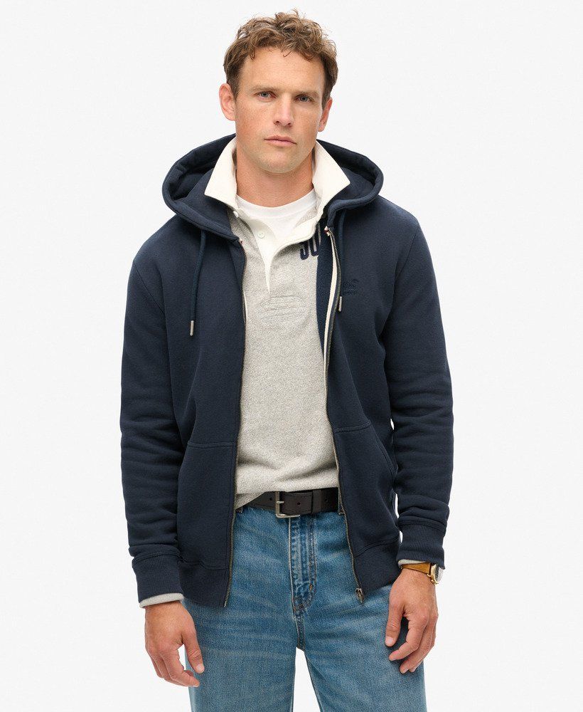 Superdry Essential logo zip hoodie b9i Heritage 00110820-B9I